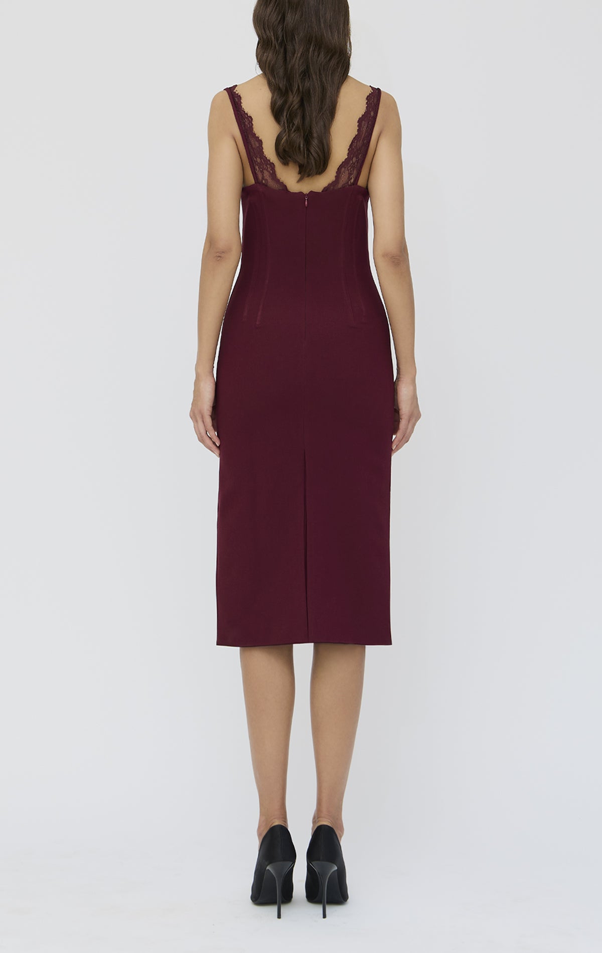 Zelda Dress Burgundy Velvet - Silvia Astore