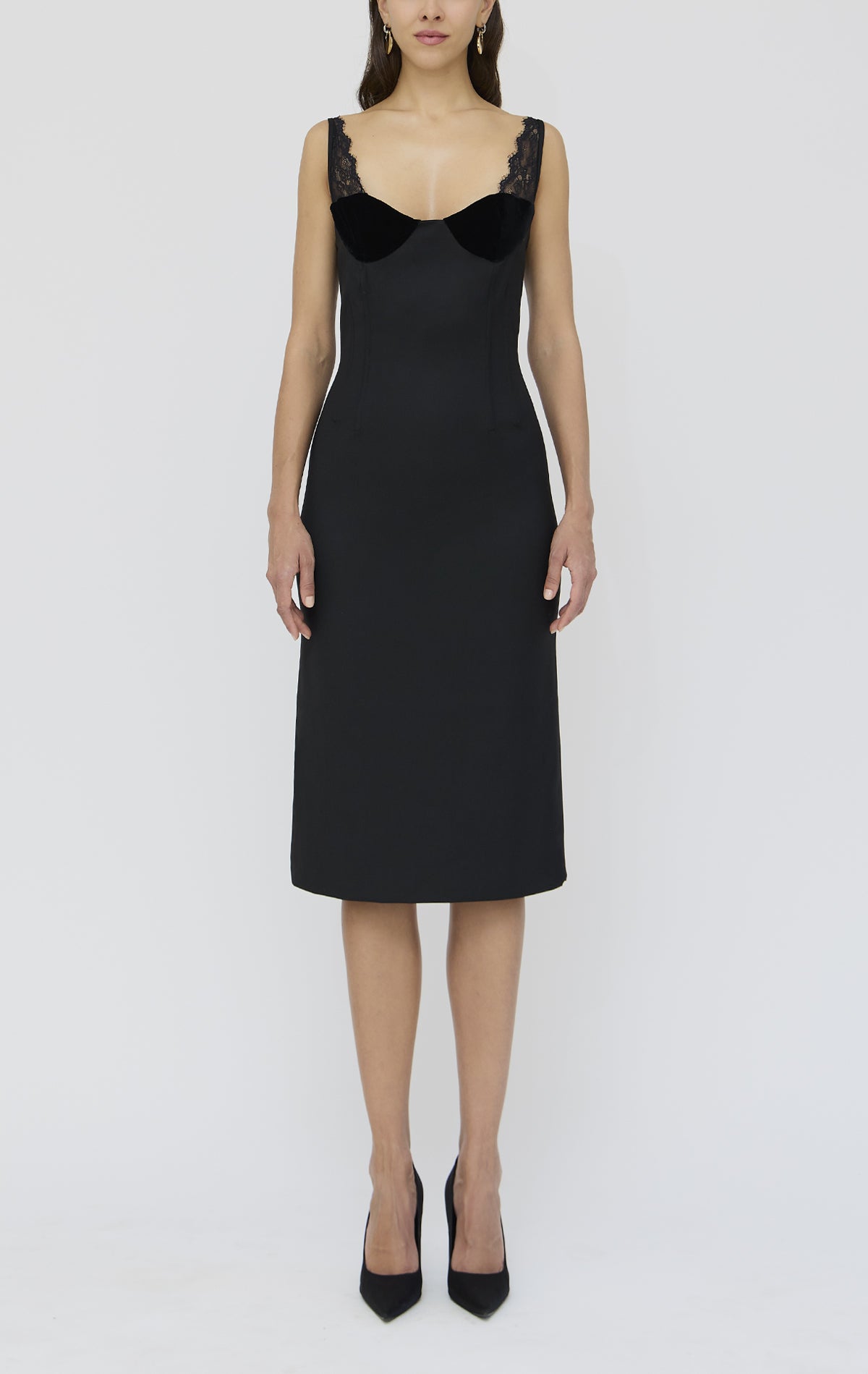 ulla johnson black and white dress Structured Dart Dress main image 1