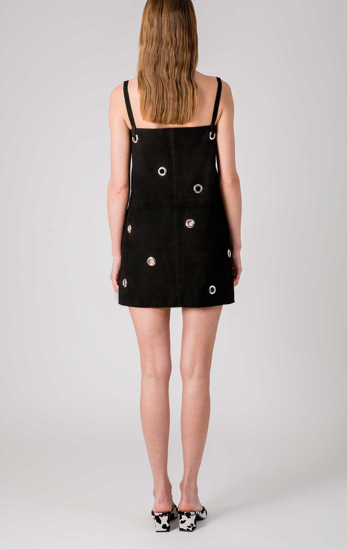 Anais Dress Black Suede - Silvia Astore