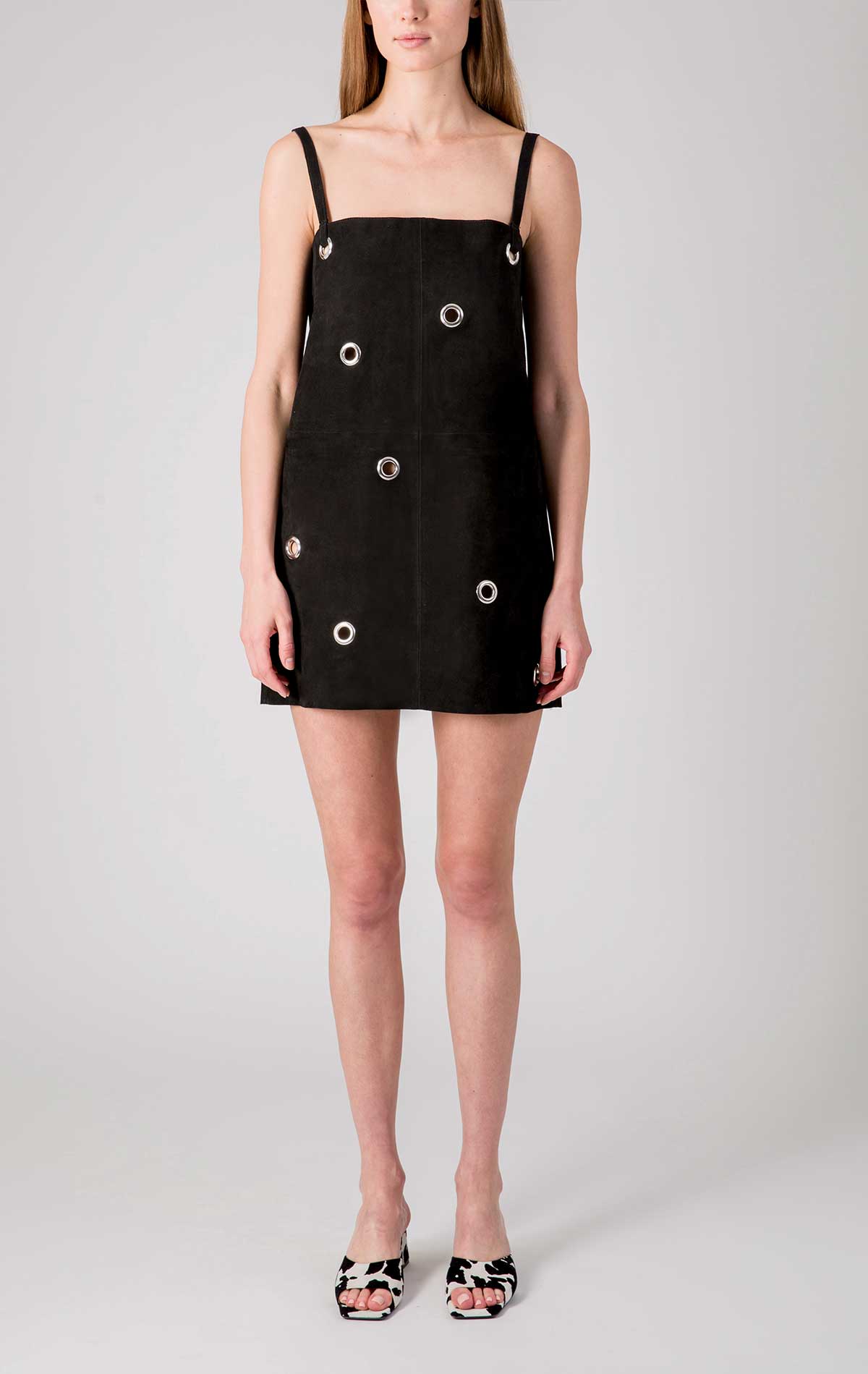 Anais Dress Black Suede - Silvia Astore