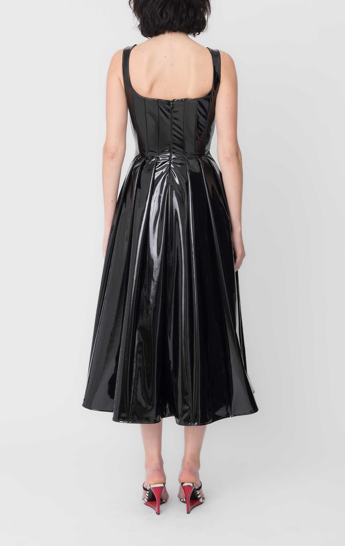 Elizabeth Dress Black Latex - Silvia Astore