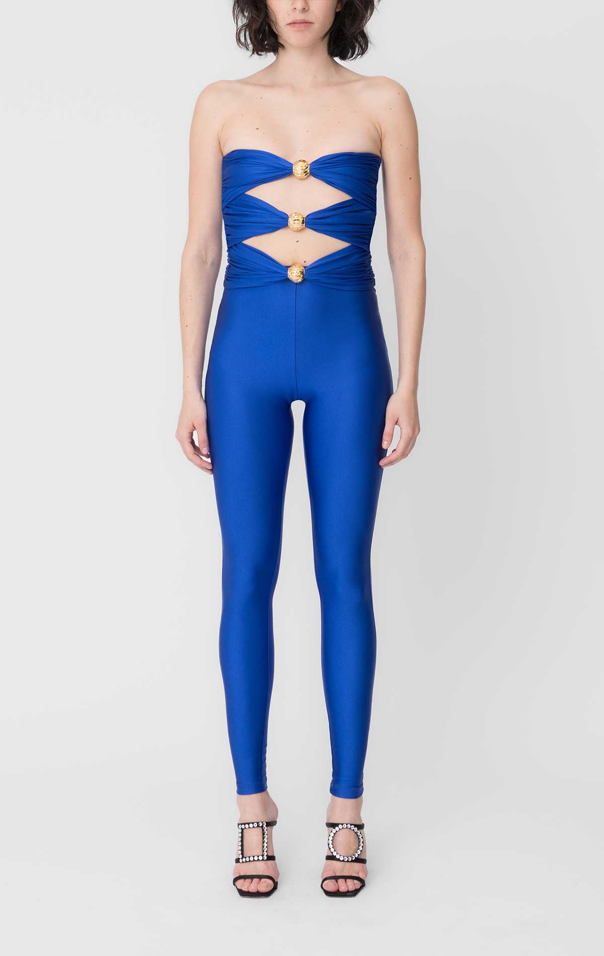 Goa Jumpsuit Electric blue Lycra - Silvia Astore