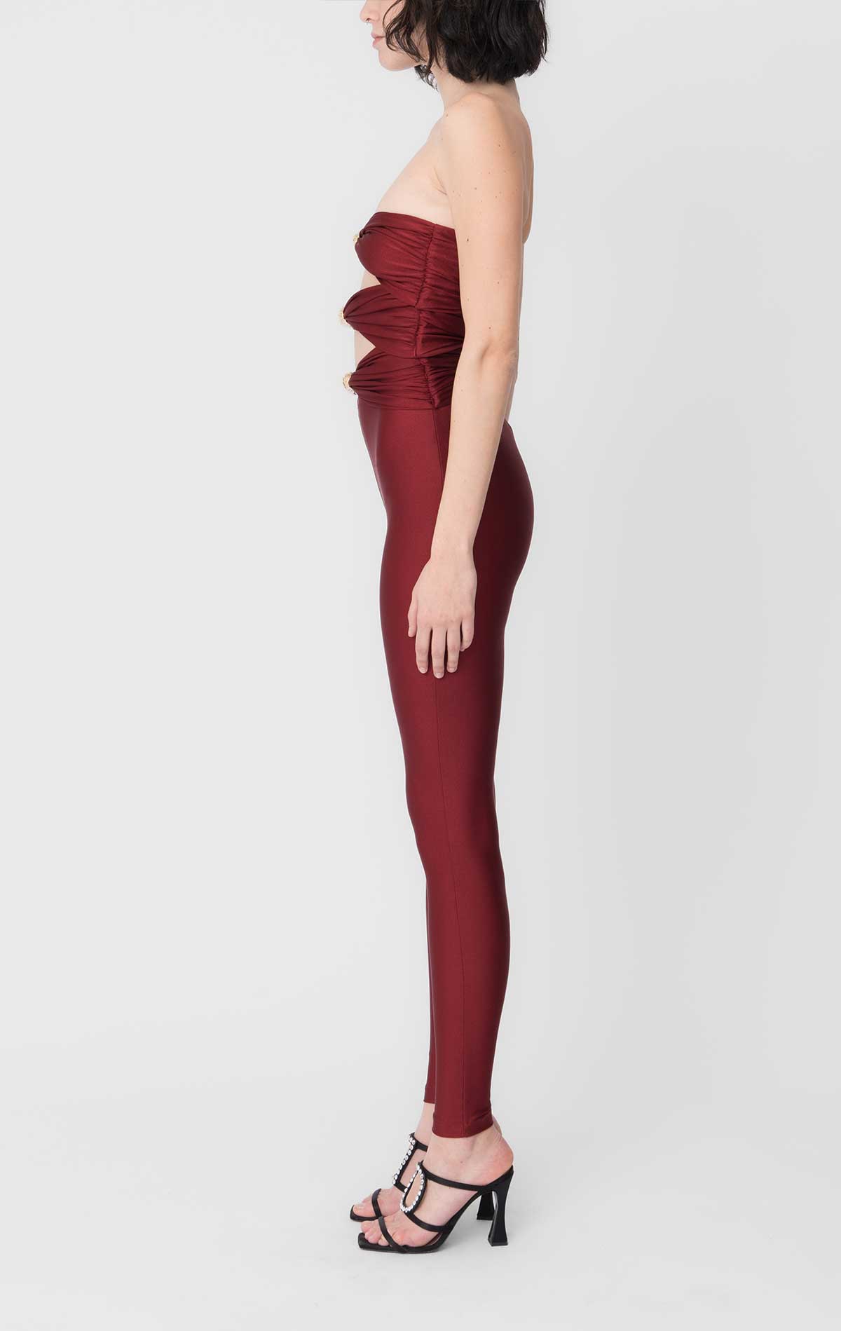 Goa Jumpsuit Plum Lycra - Silvia Astore