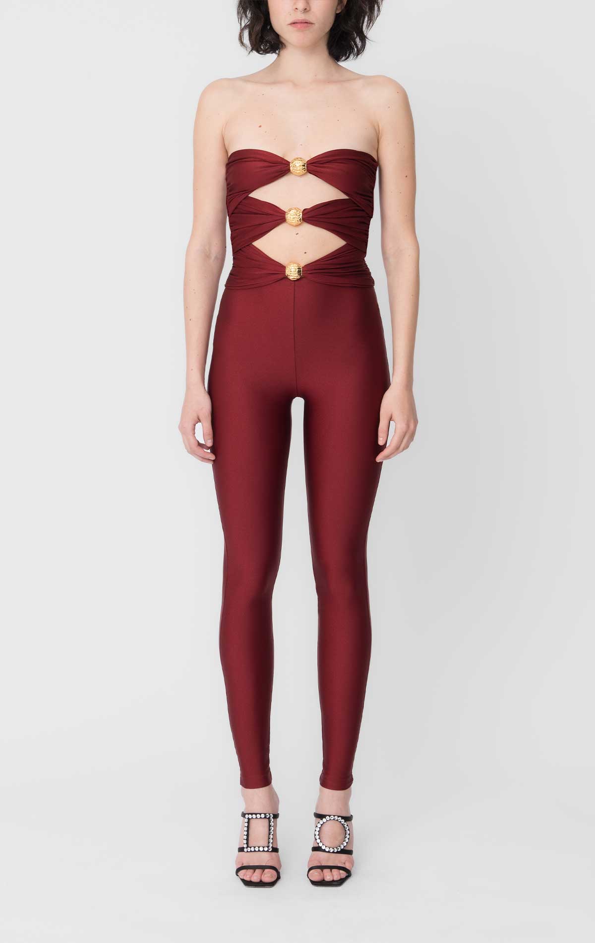 Goa Jumpsuit Plum Lycra - Silvia Astore