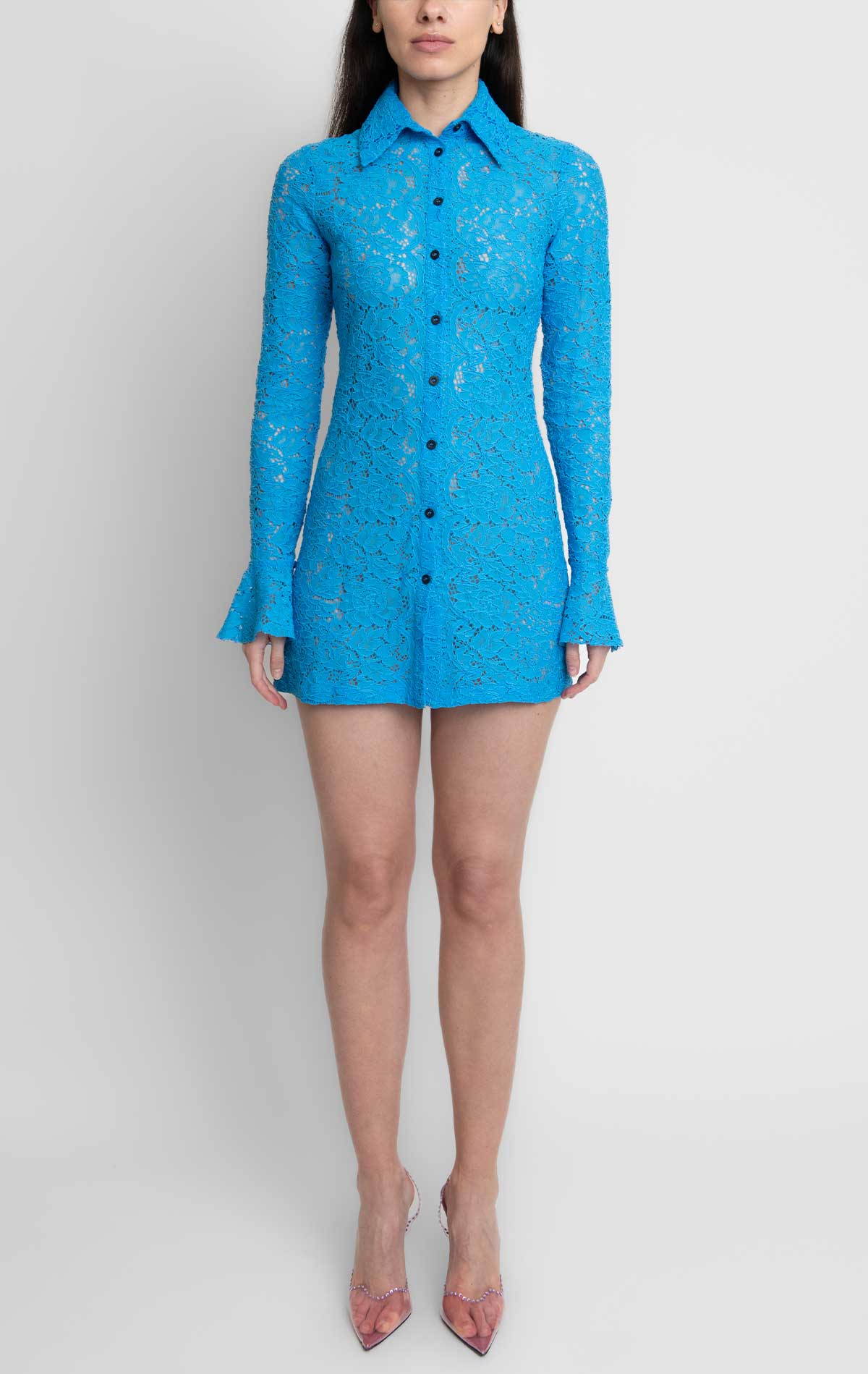 Irene Dress Turquoise Lace - Silvia Astore