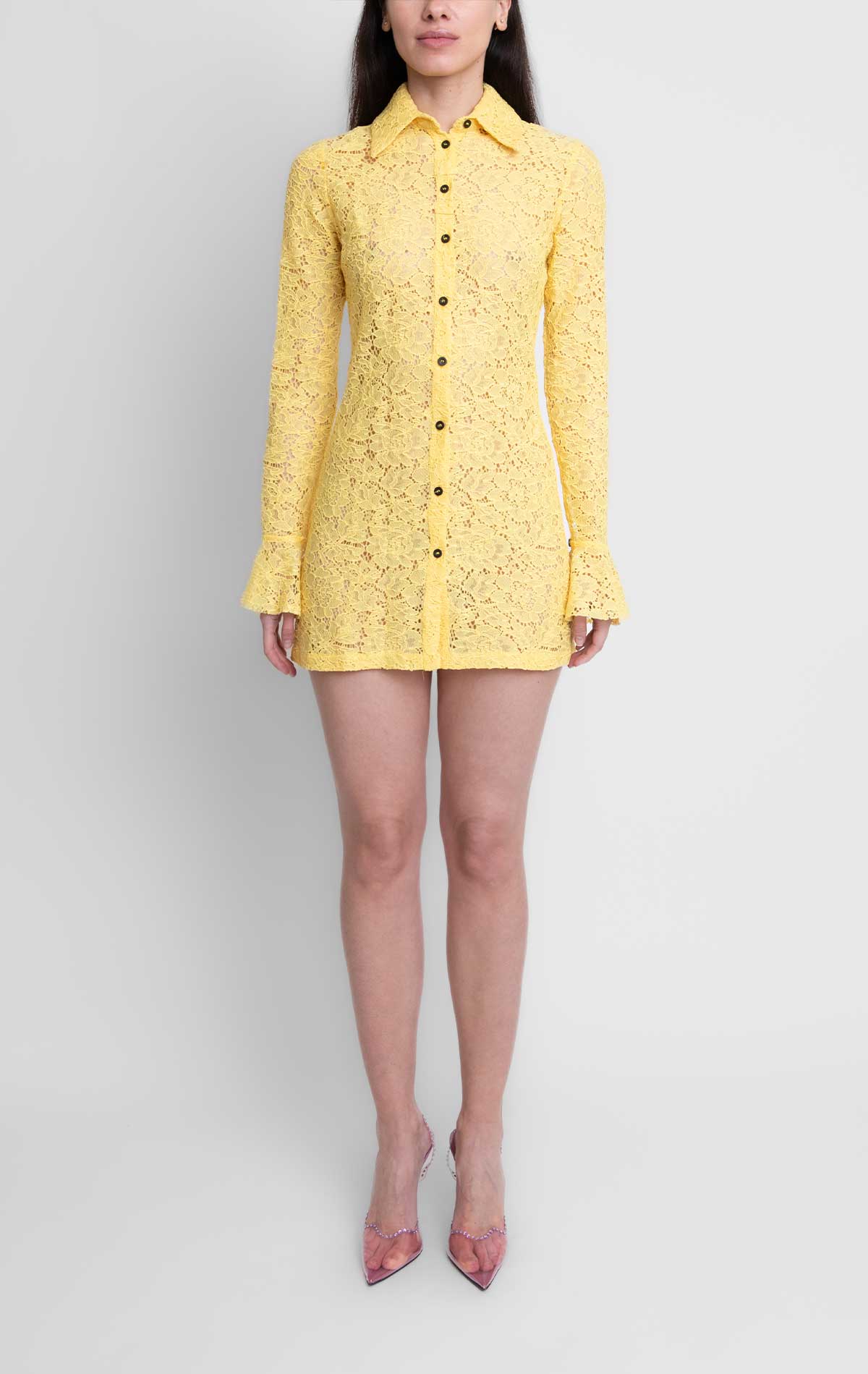 Irene Dress Yellow Lace - Silvia Astore