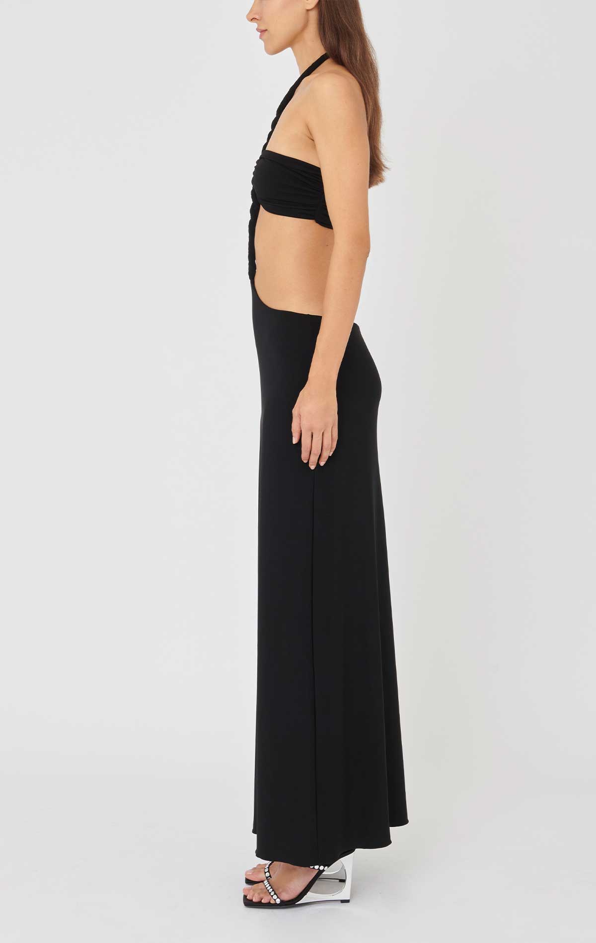Iris Dress Black Lycra - Silvia Astore
