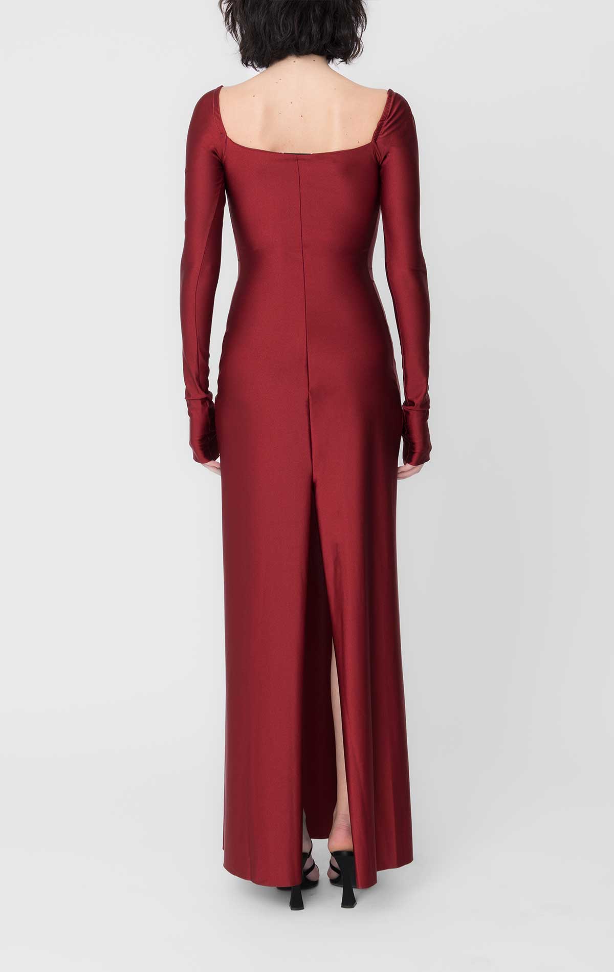 Judith Dress Plum Lycra - Silvia Astore