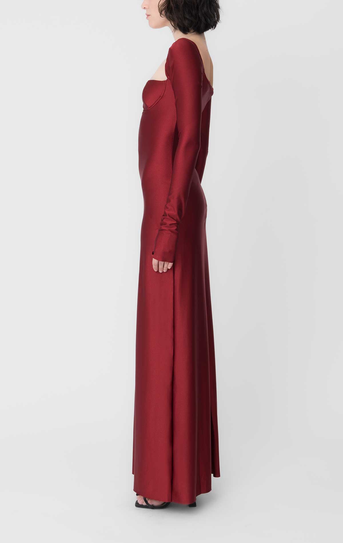 Judith Dress Plum Lycra - Silvia Astore