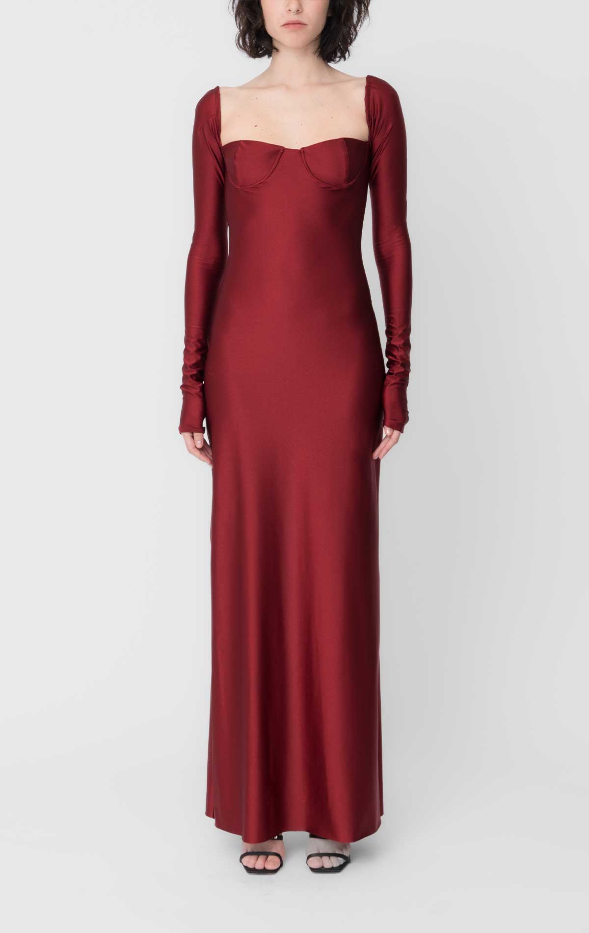 Judith Dress Plum Lycra - Silvia Astore