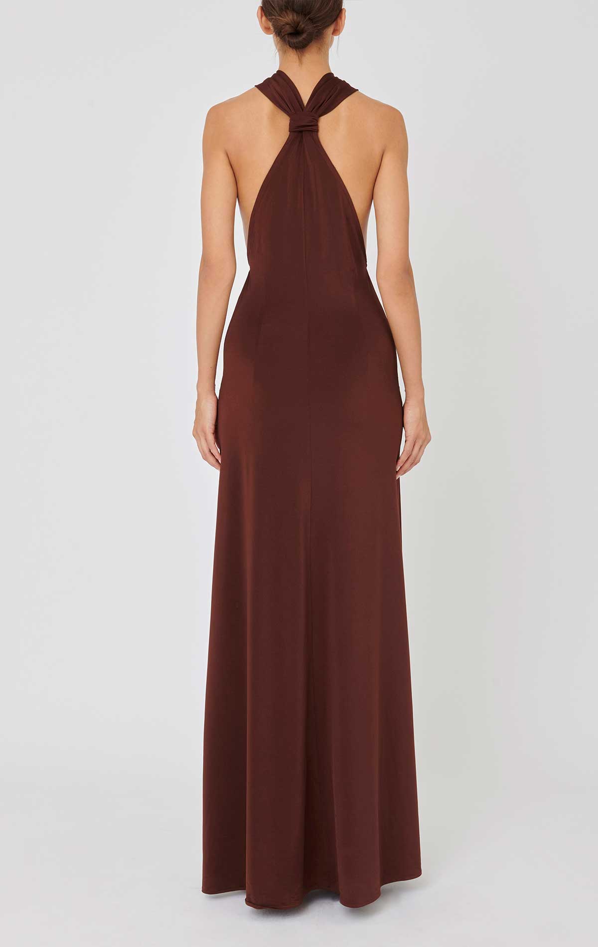 Kim Dress Chocolate Stretch jersey - Silvia Astore