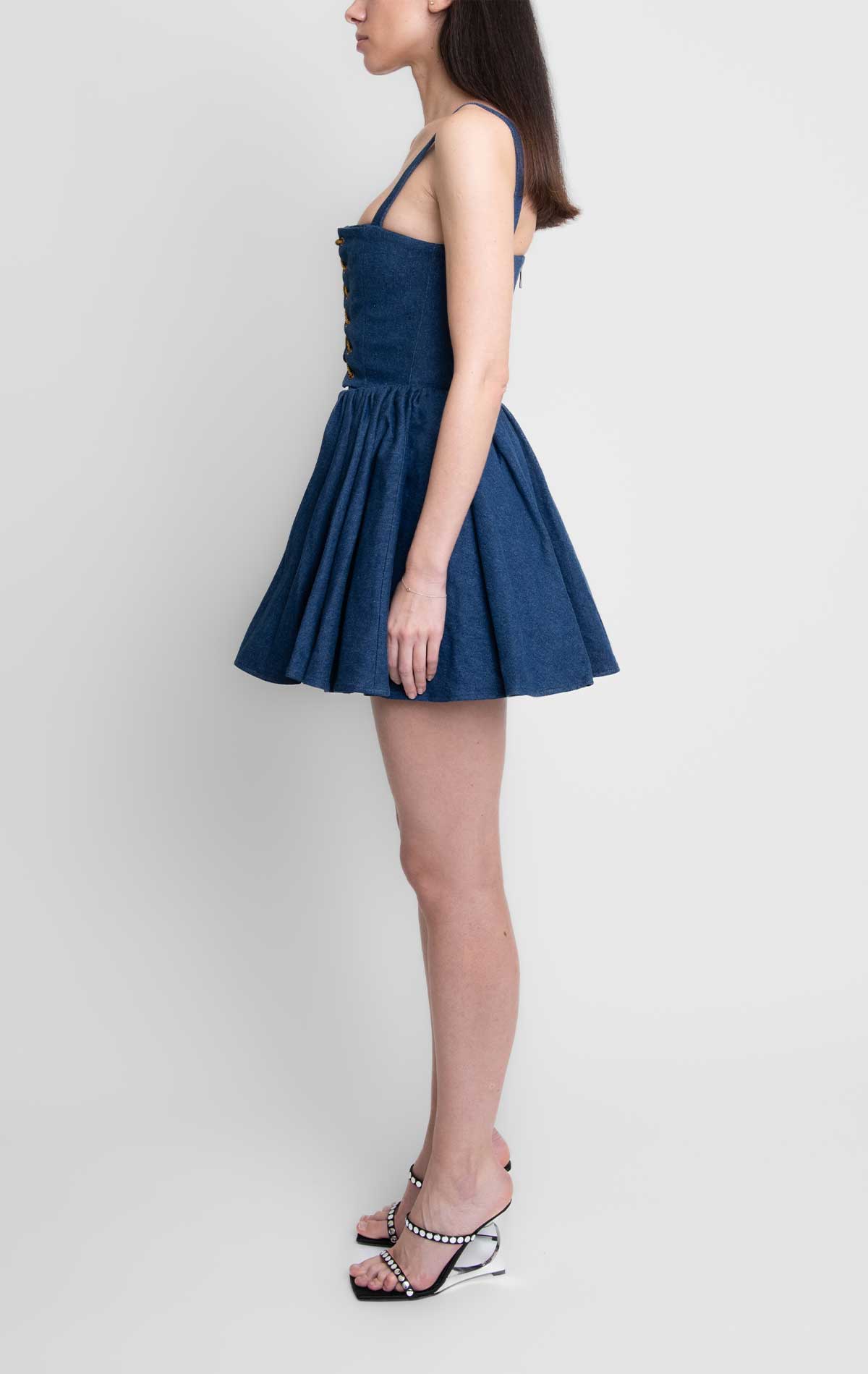Lili Dress Denim Cotton - Silvia Astore