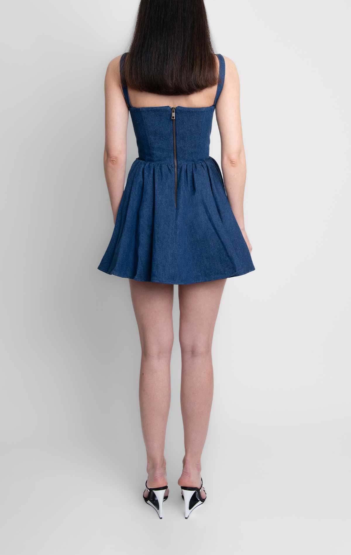 Lili Dress Denim Cotton - Silvia Astore