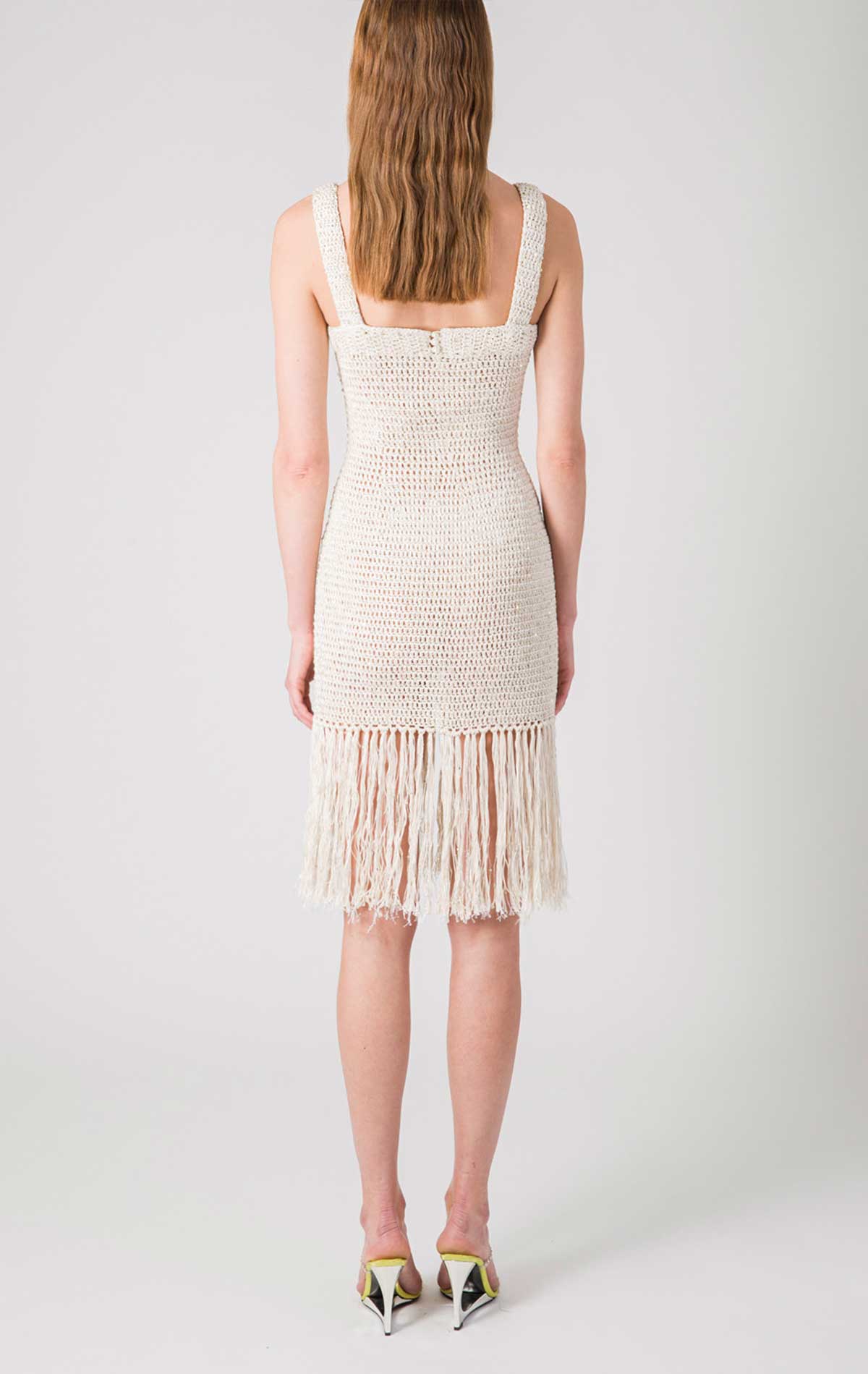 Lena Dress Almond Crochet - Silvia Astore