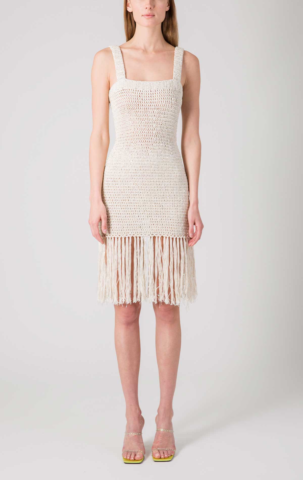 Lena Dress Almond Crochet - Silvia Astore