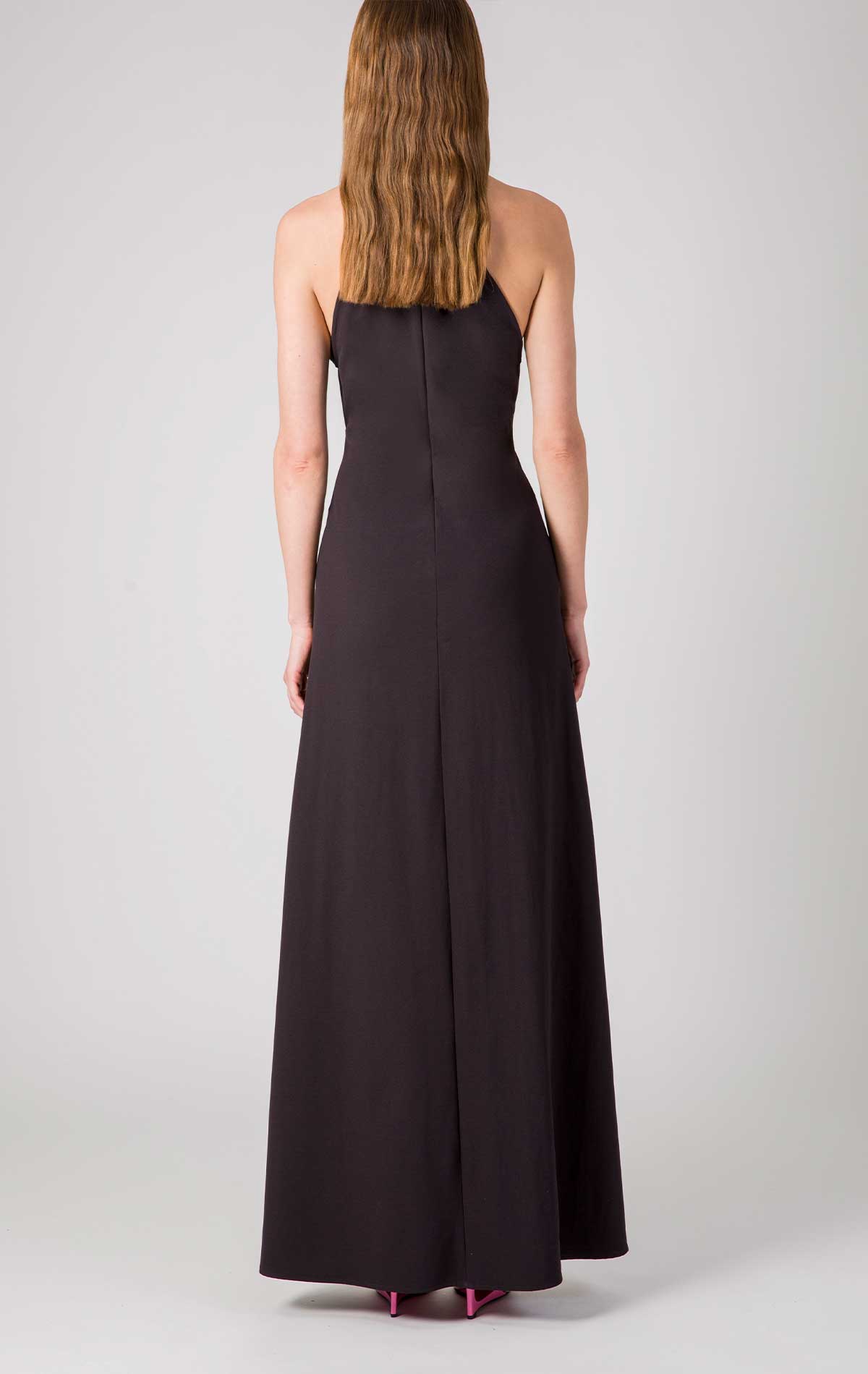 Liza Dress Black Crepe Stretch - Silvia Astore