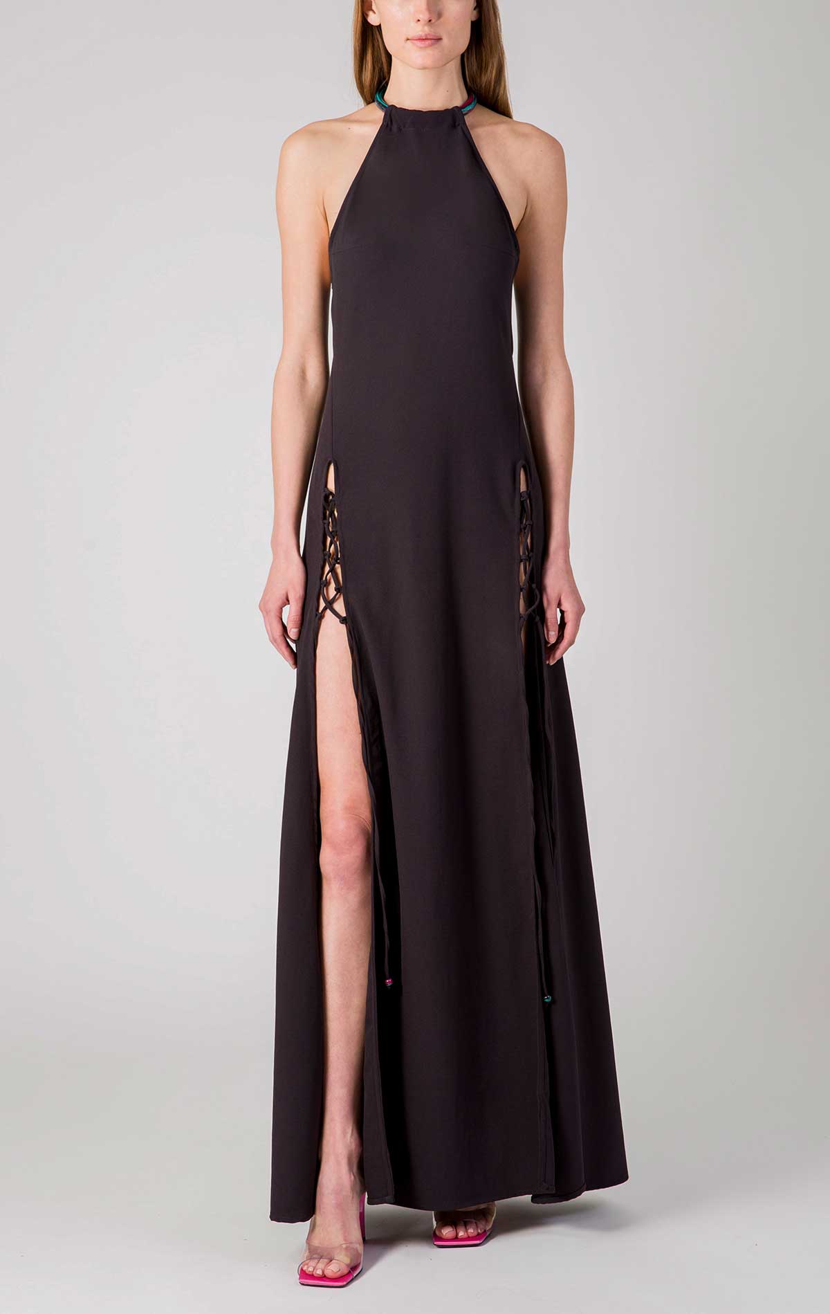 Liza Dress Black Crepe Stretch - Silvia Astore