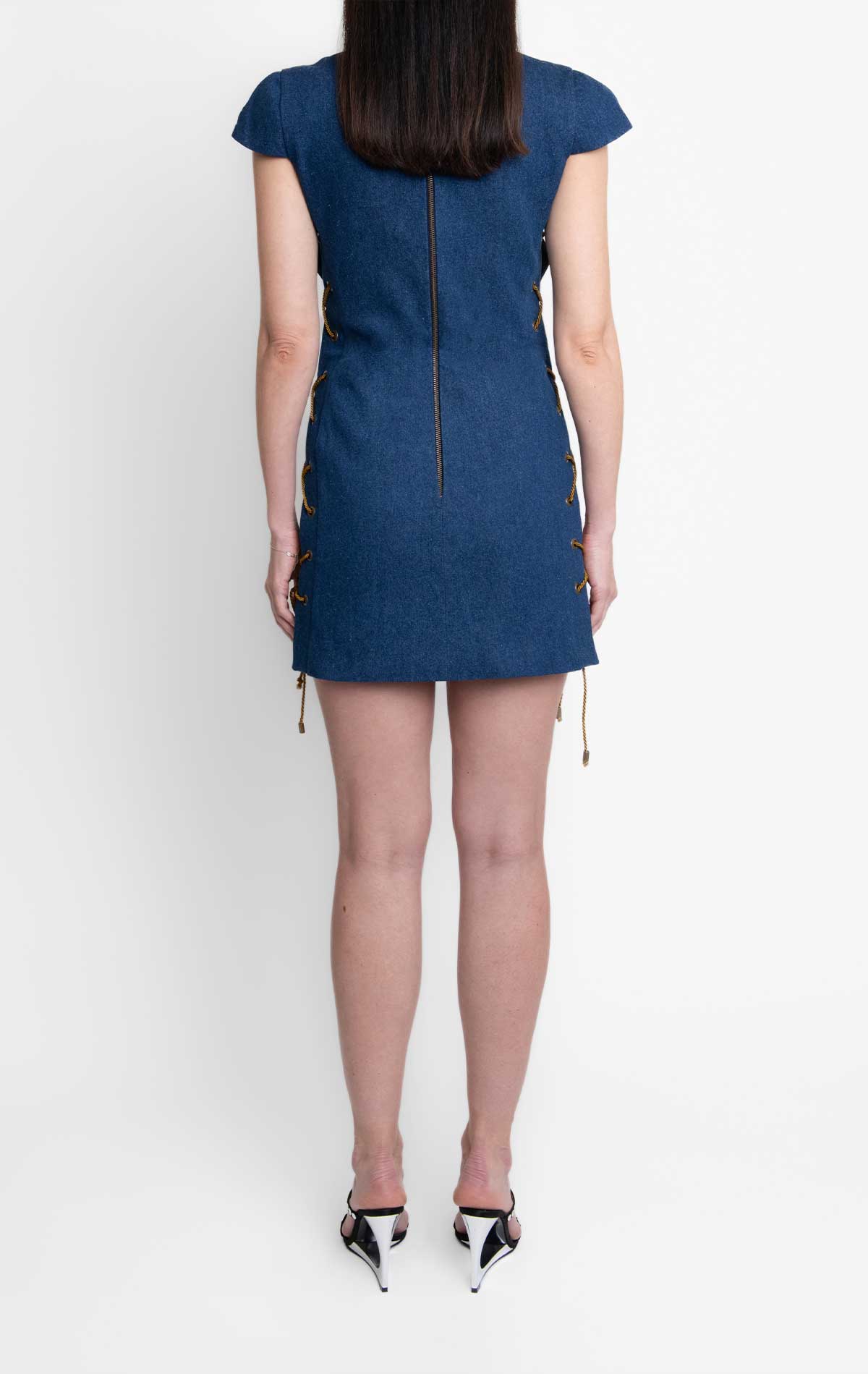 Midnight Dress Denim Cotton - Silvia Astore