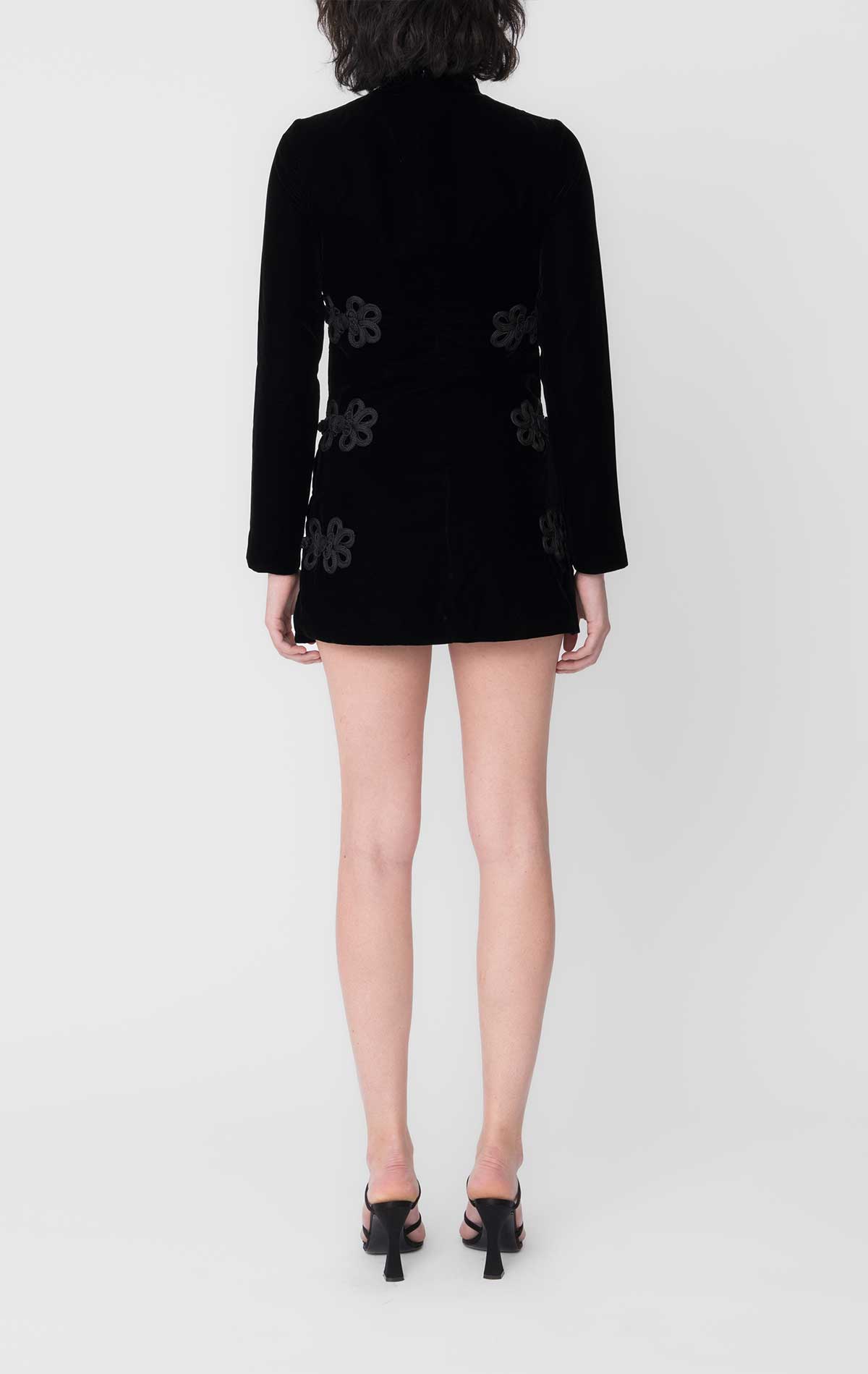 Ming Dress Black Velvet - Silvia Astore