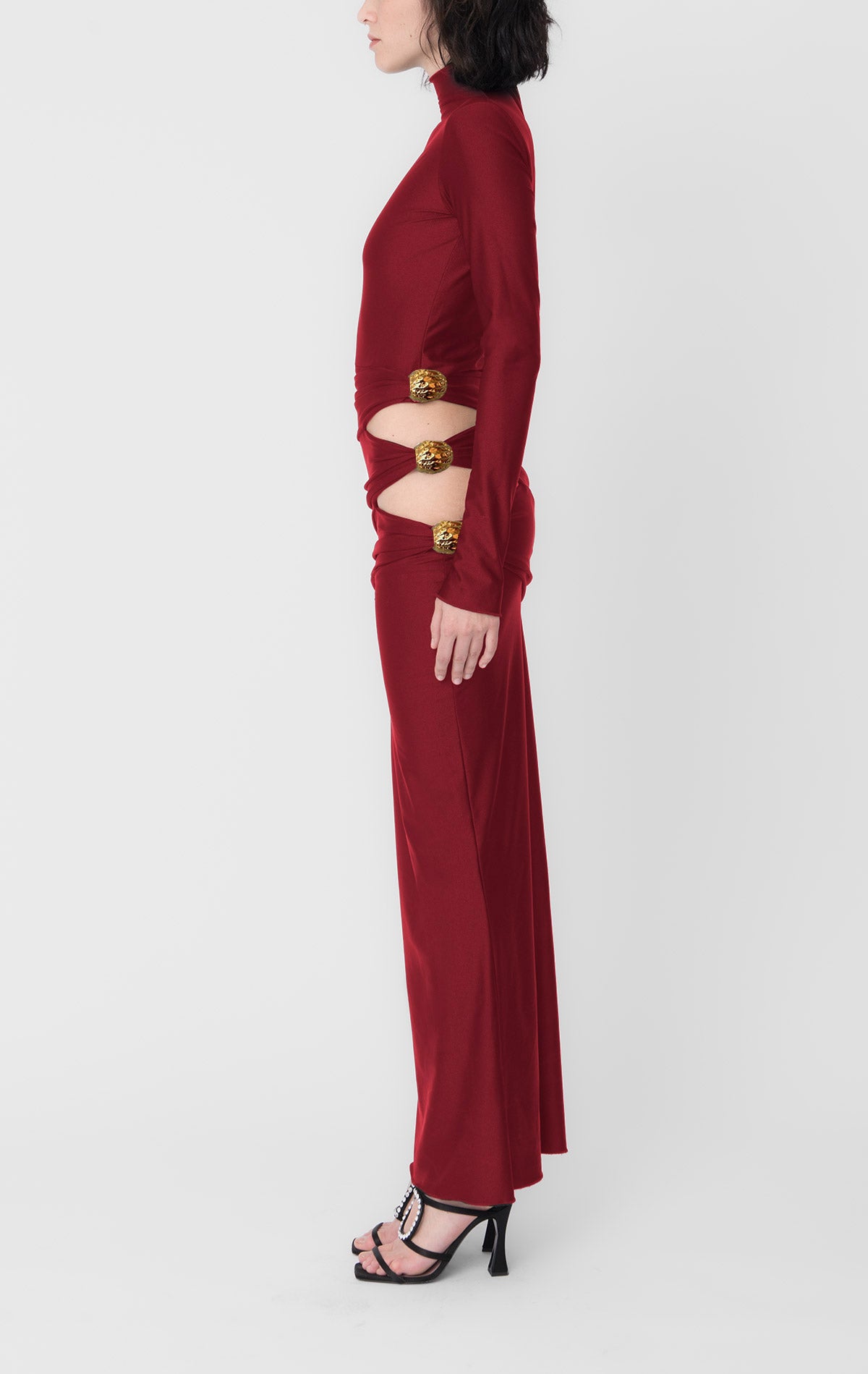 Nora Dress Plum Lycra - Silvia Astore