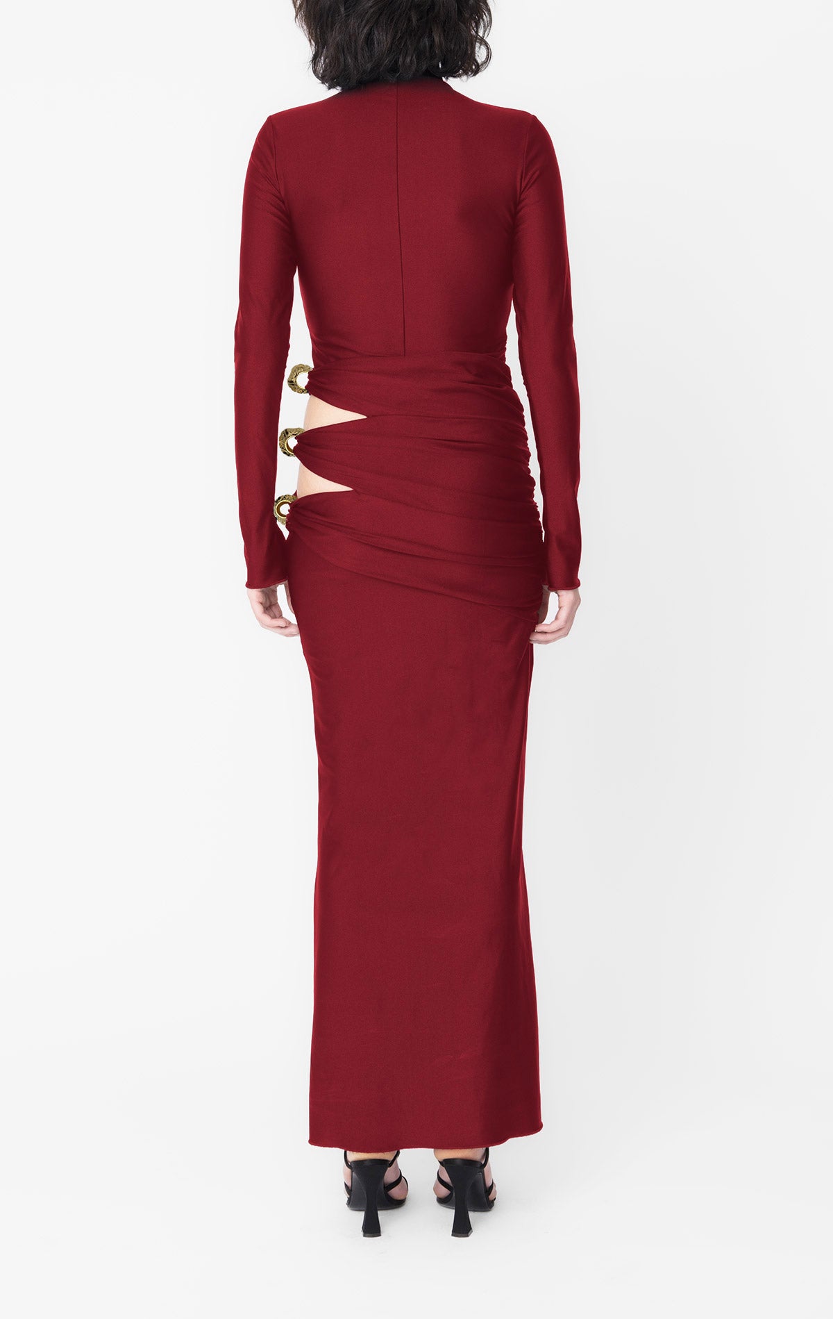 Nora Dress Plum Lycra - Silvia Astore