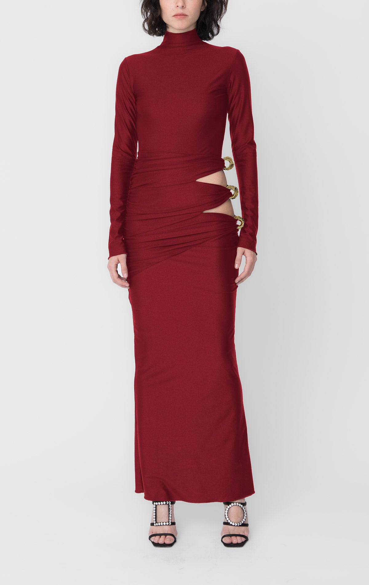 Nora Dress Plum Lycra - Silvia Astore