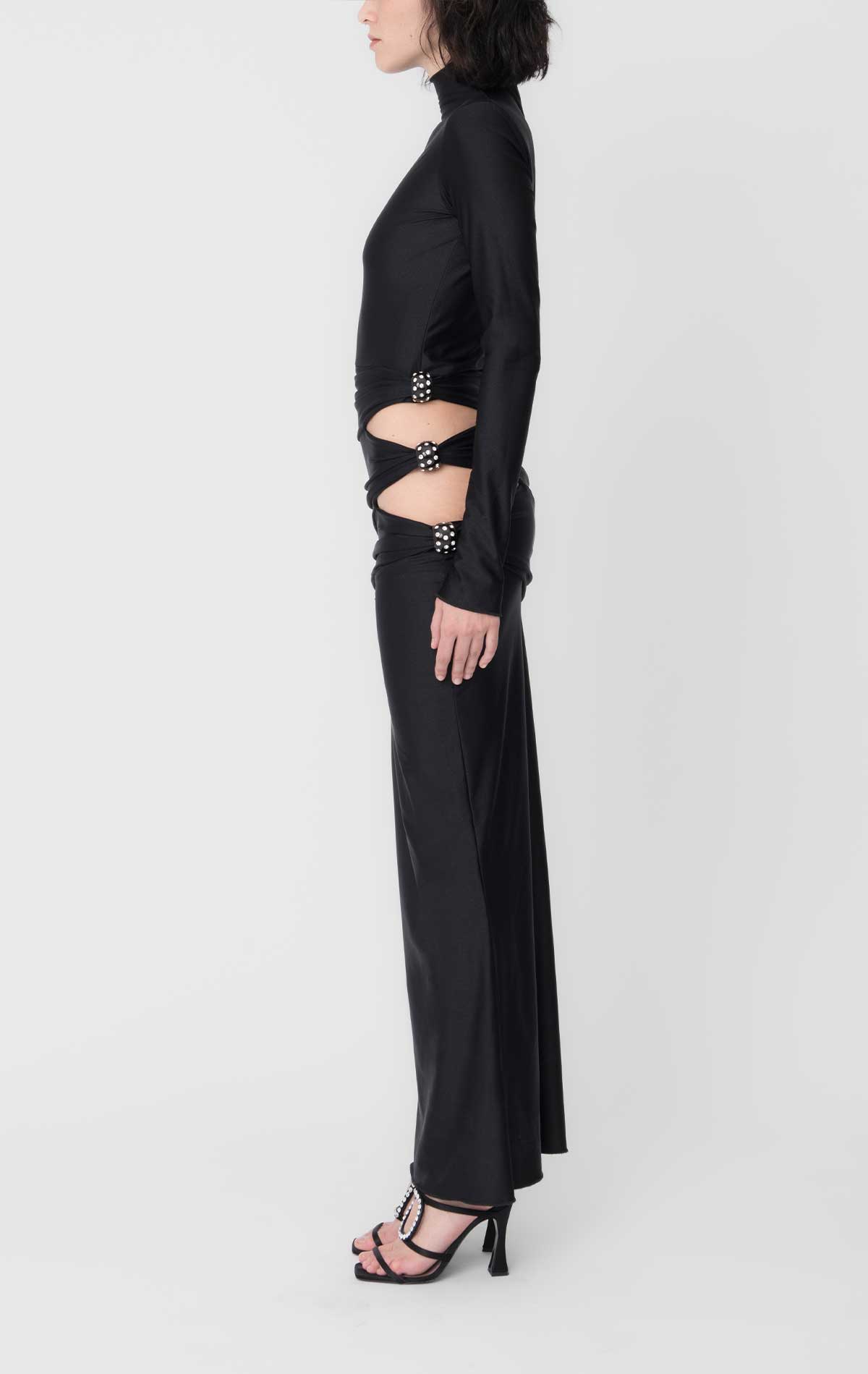 Nora Dress Black Lycra - Silvia Astore