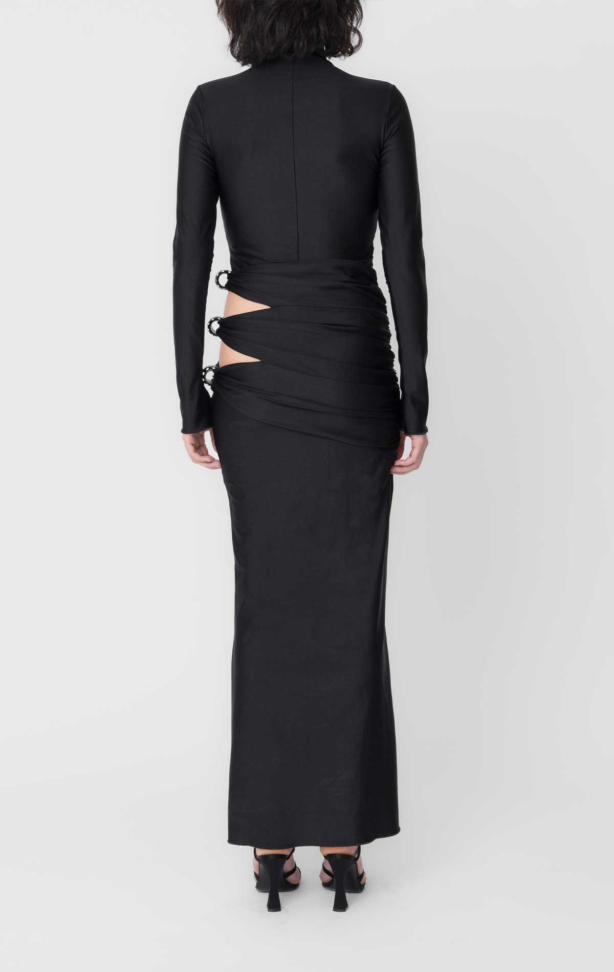Nora Dress Black Lycra - Silvia Astore