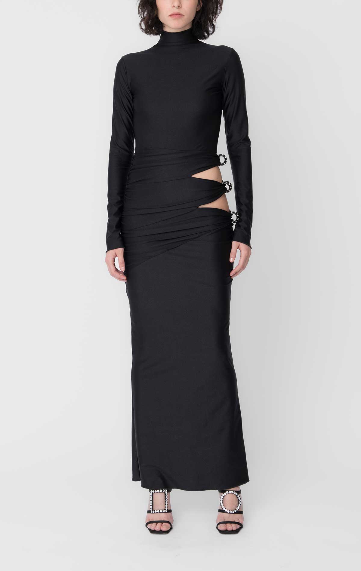 Nora Dress Black Lycra - Silvia Astore