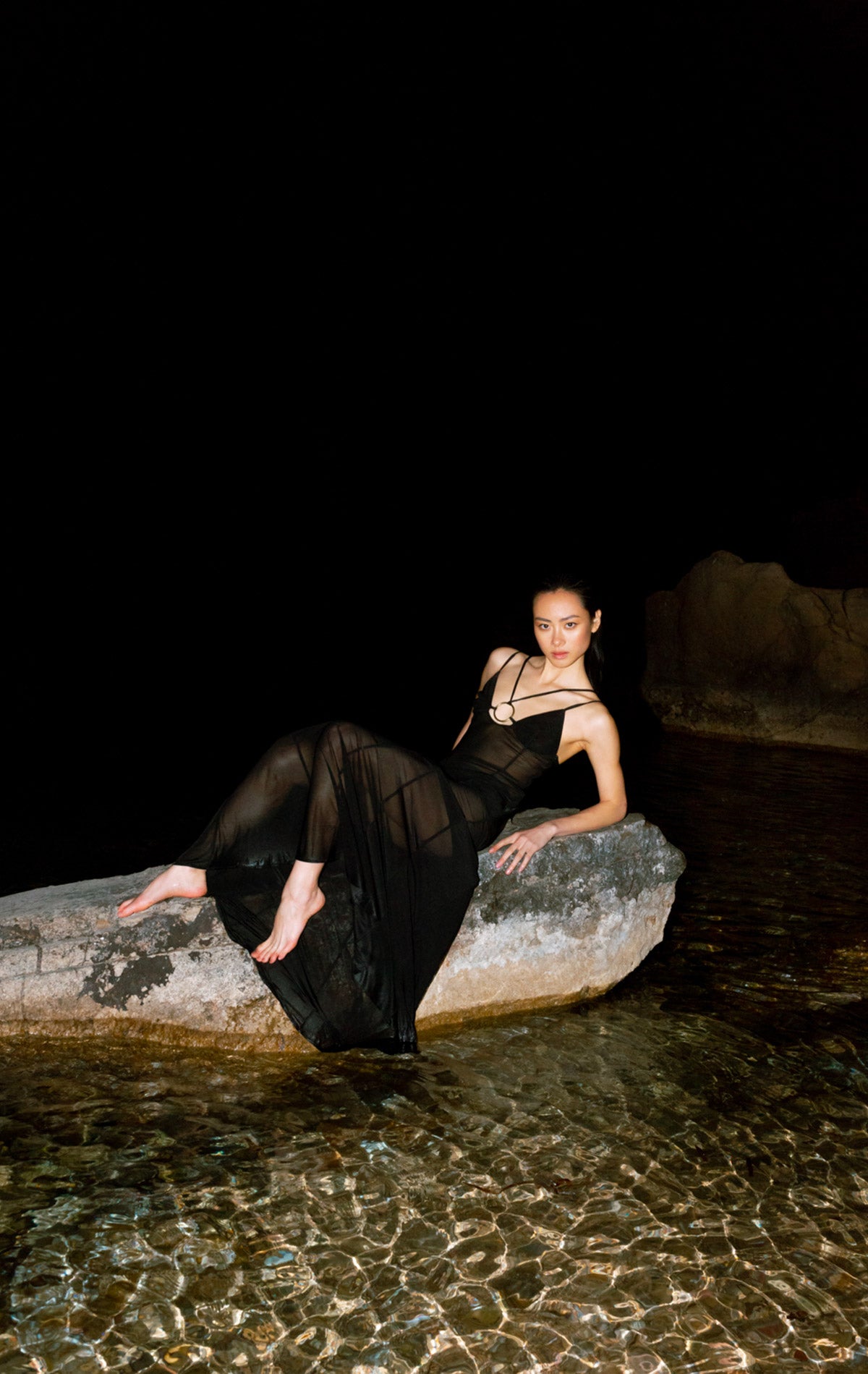 Nyx Dress Black Lycra stretch - Silvia Astore