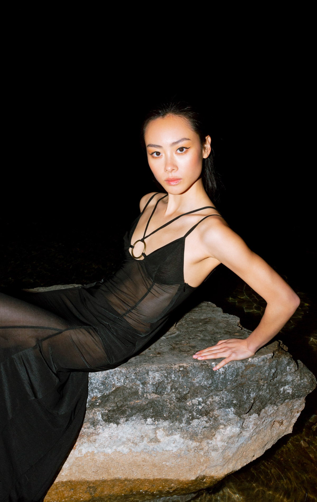 Nyx Dress Black Lycra stretch - Silvia Astore