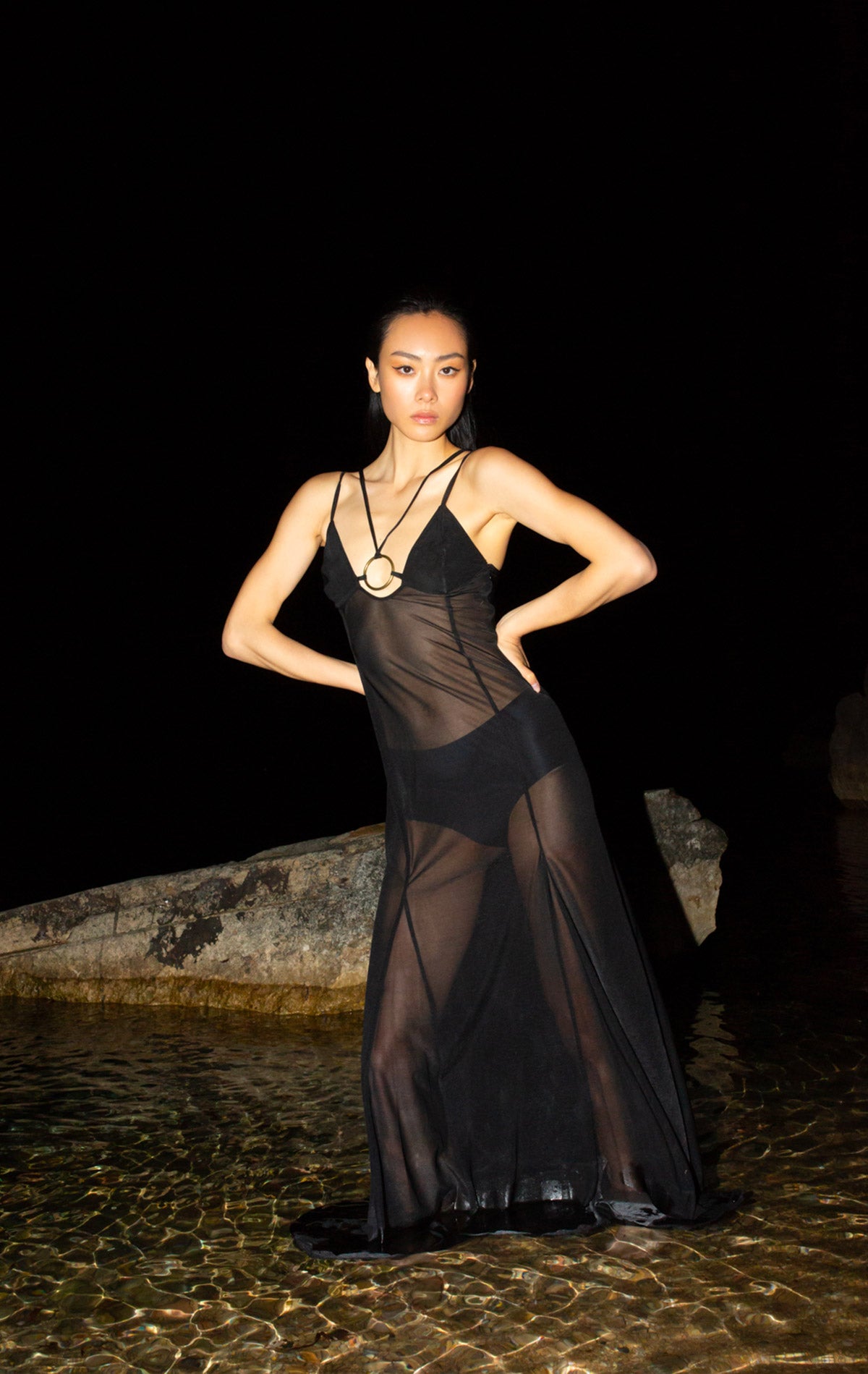 Nyx Dress Black Lycra stretch - Silvia Astore