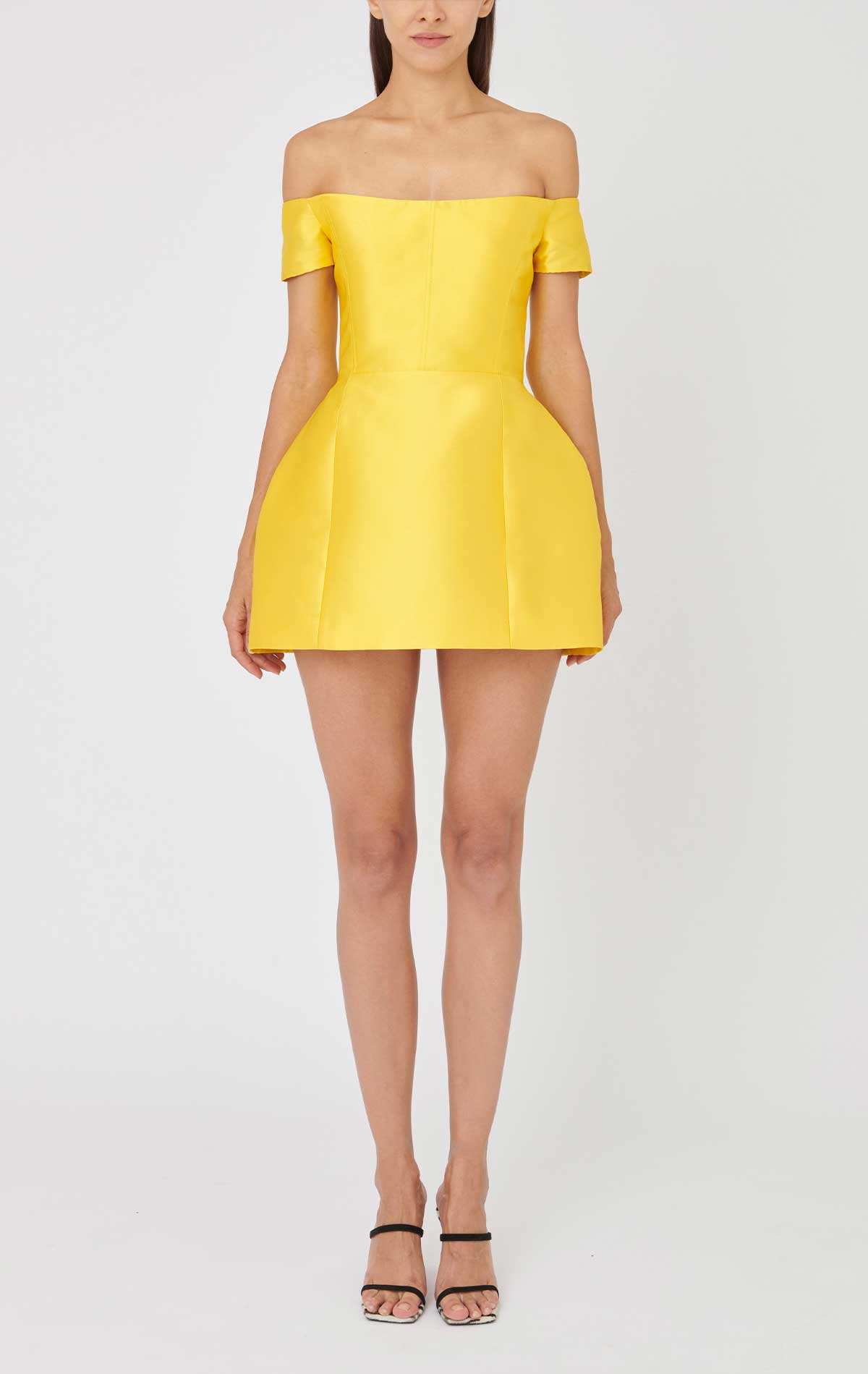 Silvi Dress Short Sleeve Sun Mikado - Silvia Astore