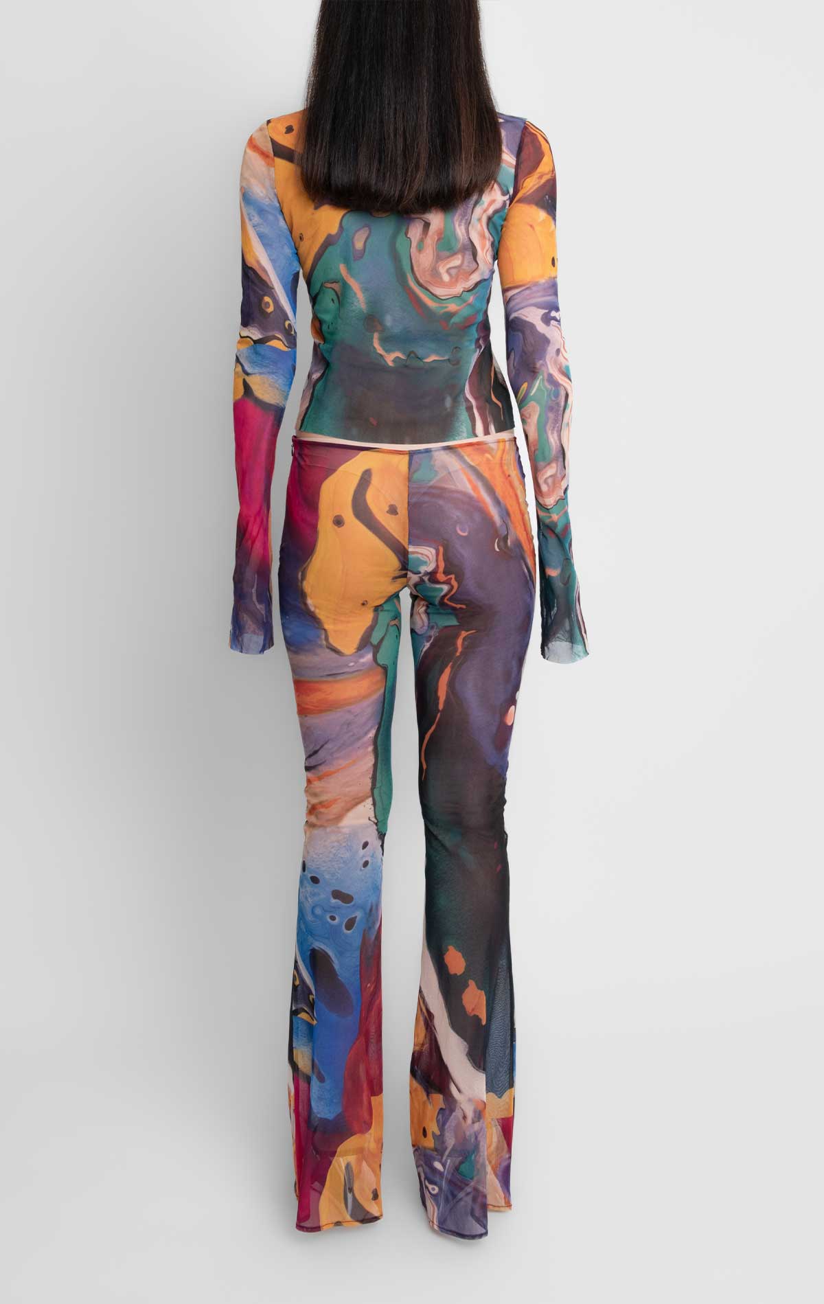 Sole Set Watercolor print Mesh - Silvia Astore