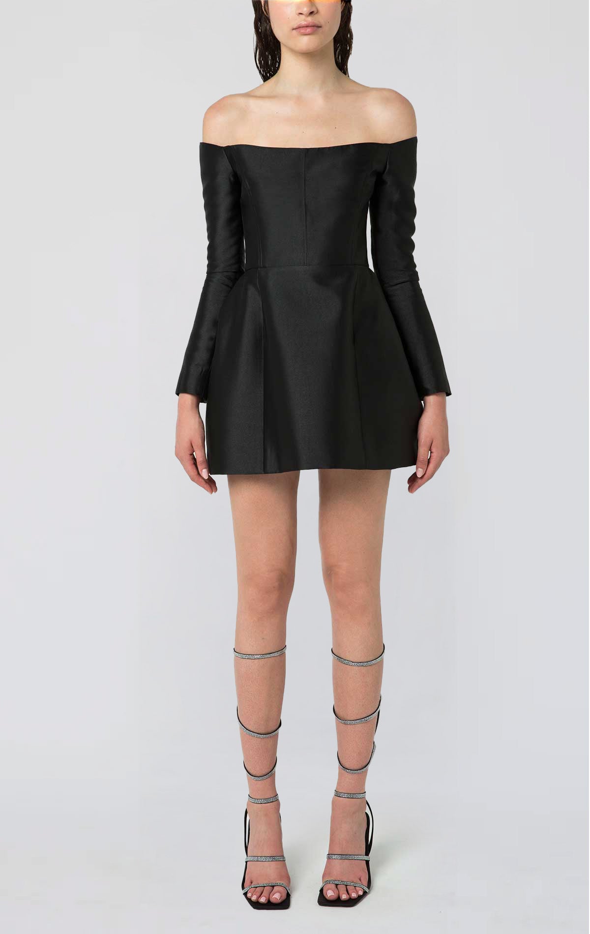 Silvi Dress Black Mikado - Silvia Astore