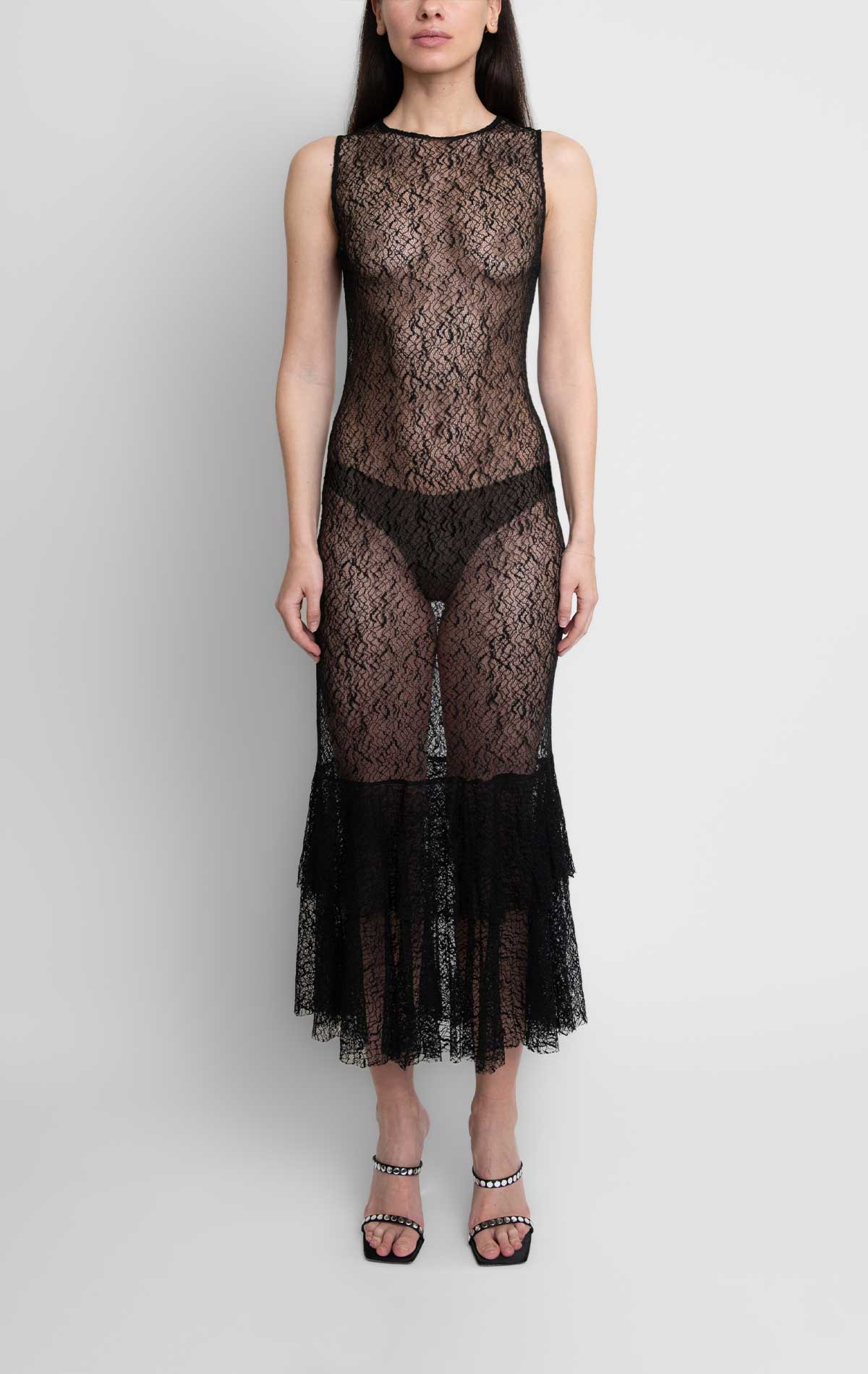Tish Dress Black Lace - Silvia Astore