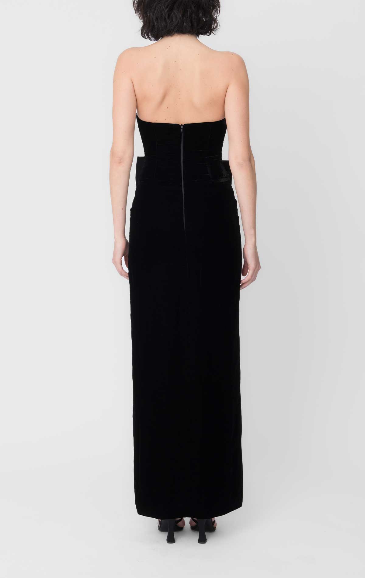 Vivienne Dress Black Velvet - Silvia Astore