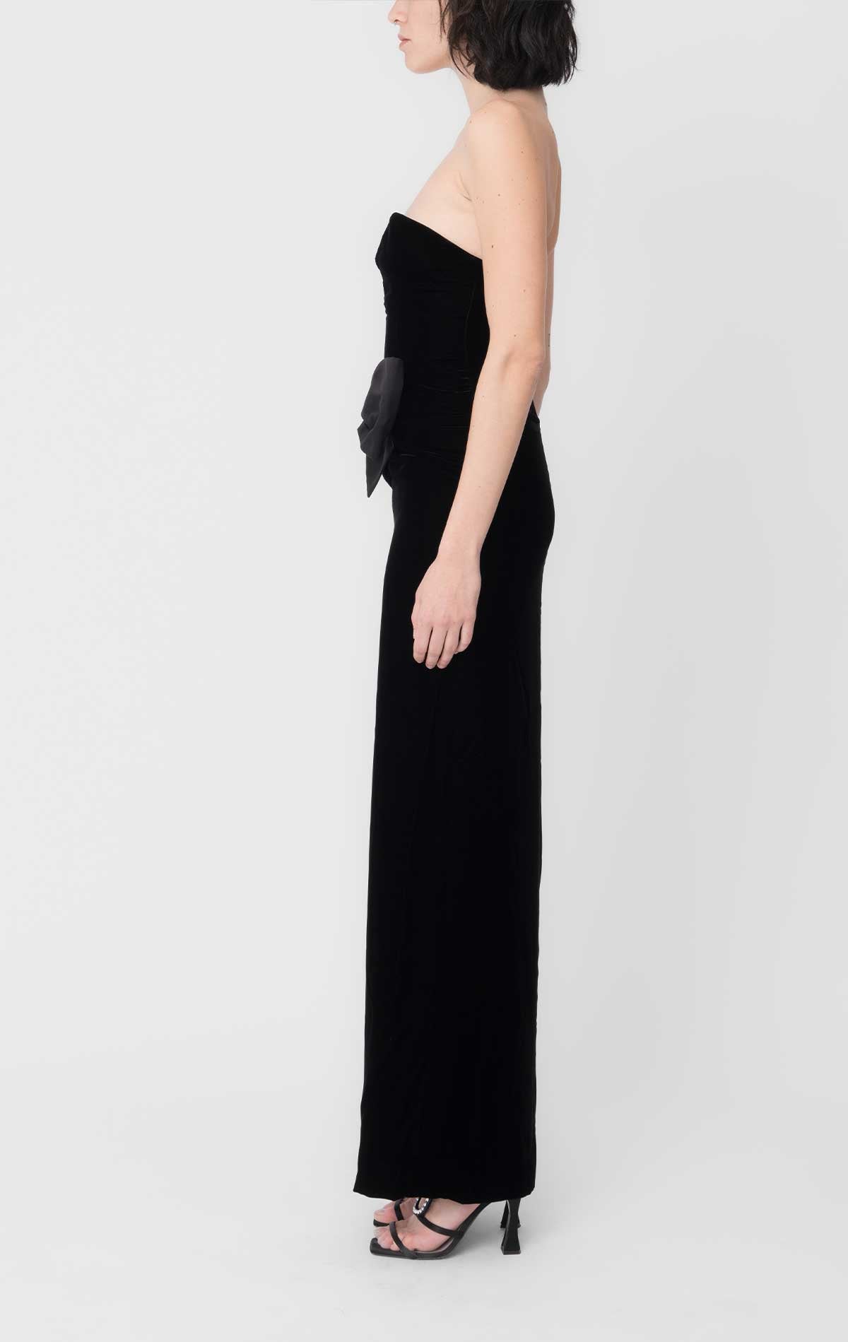 Vivienne Dress Black Velvet - Silvia Astore