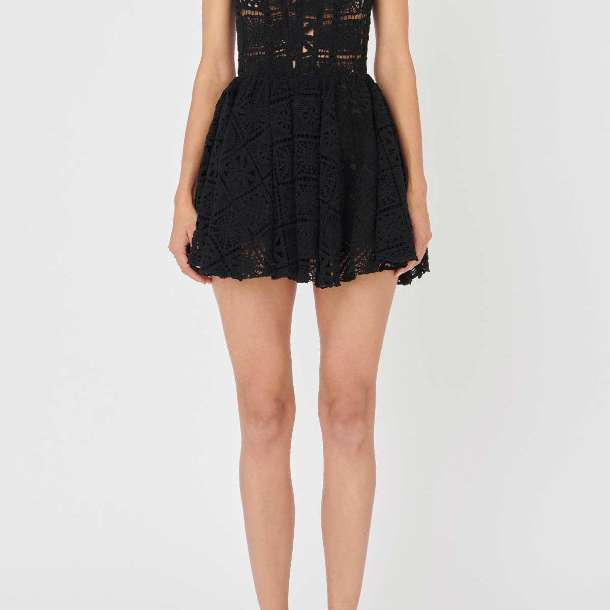 Annie Dress Black Crochet