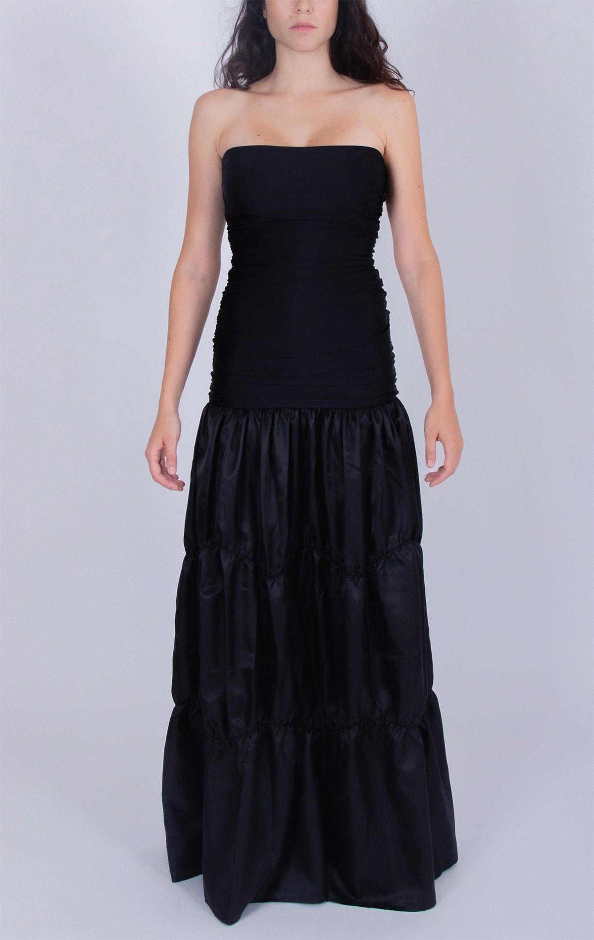 Blair Dress Strapless Long Black