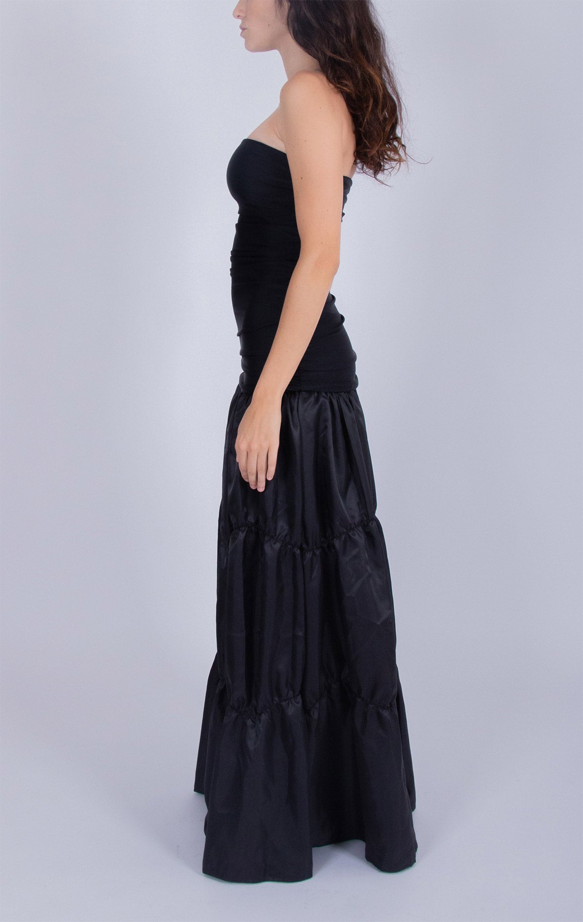 Blair Dress Strapless Long Black
