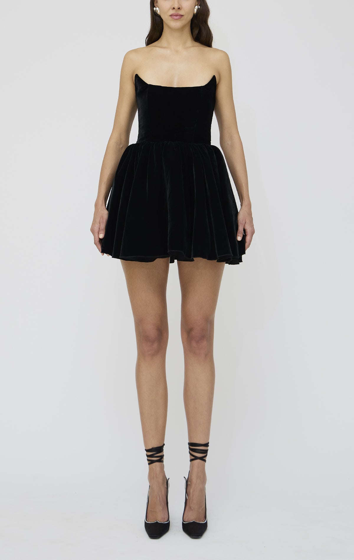 Cathy Dress Black Velvet - Silvia Astore