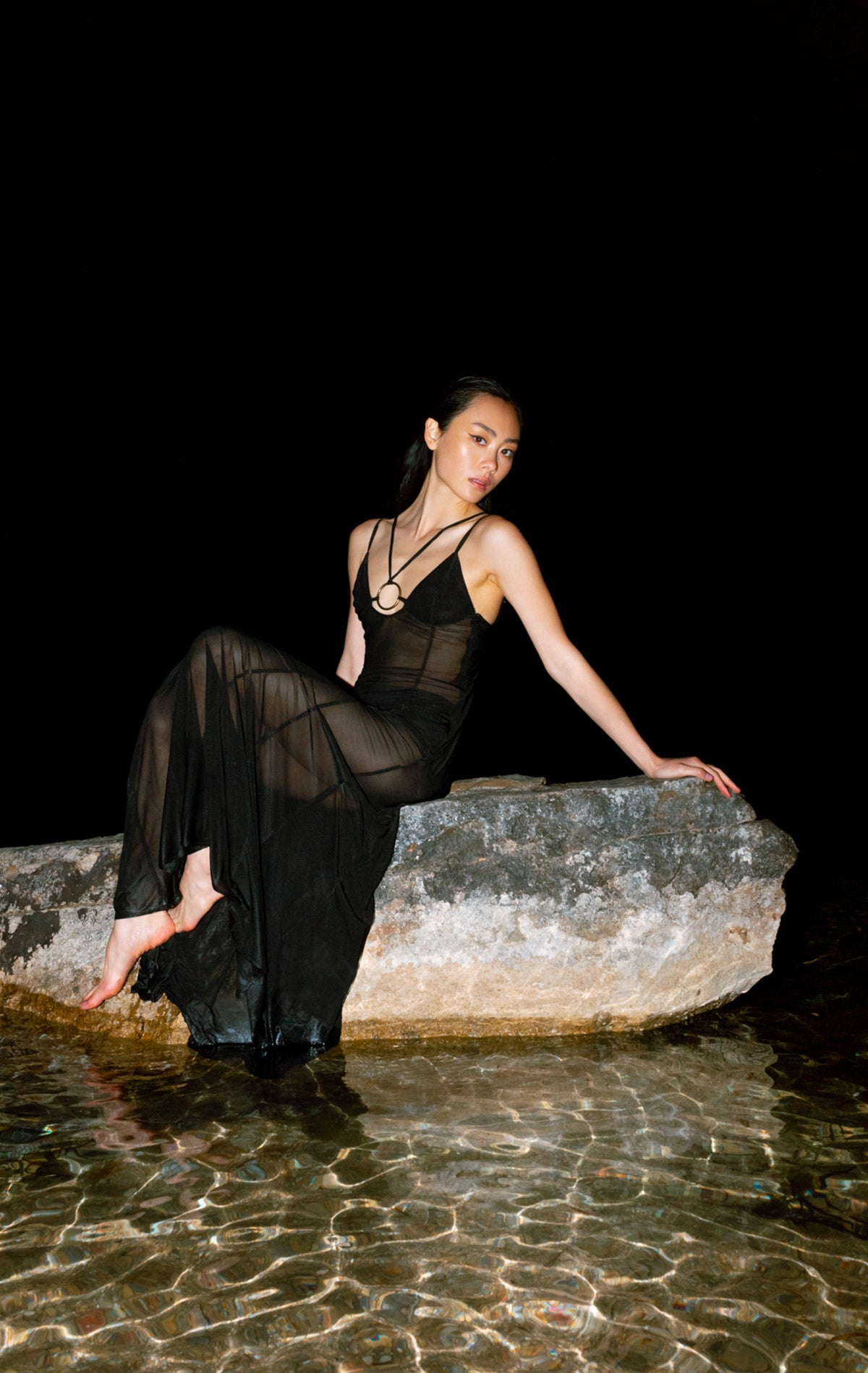 Nyx Dress Black Lycra stretch - Silvia Astore