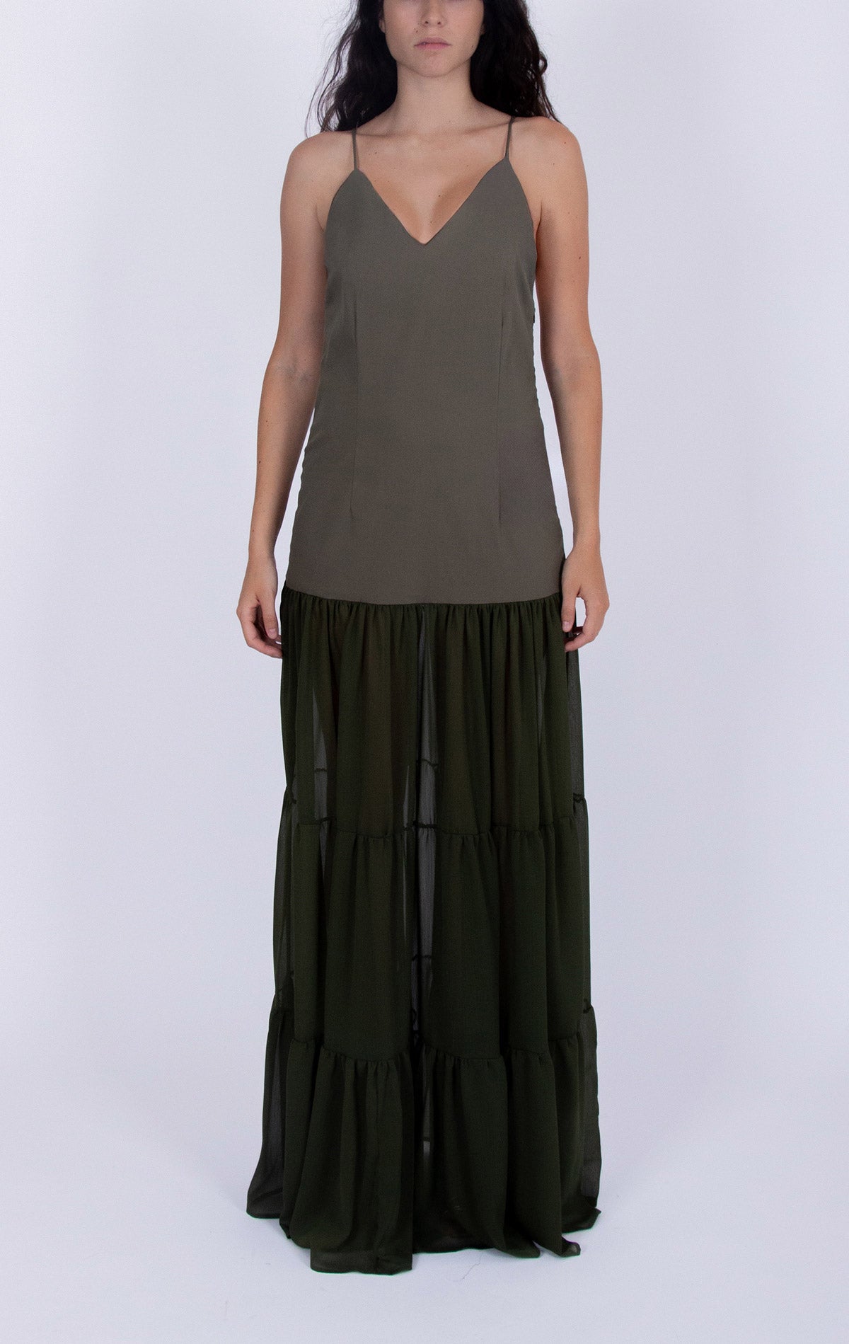 Olimpia Dress Long Olive green