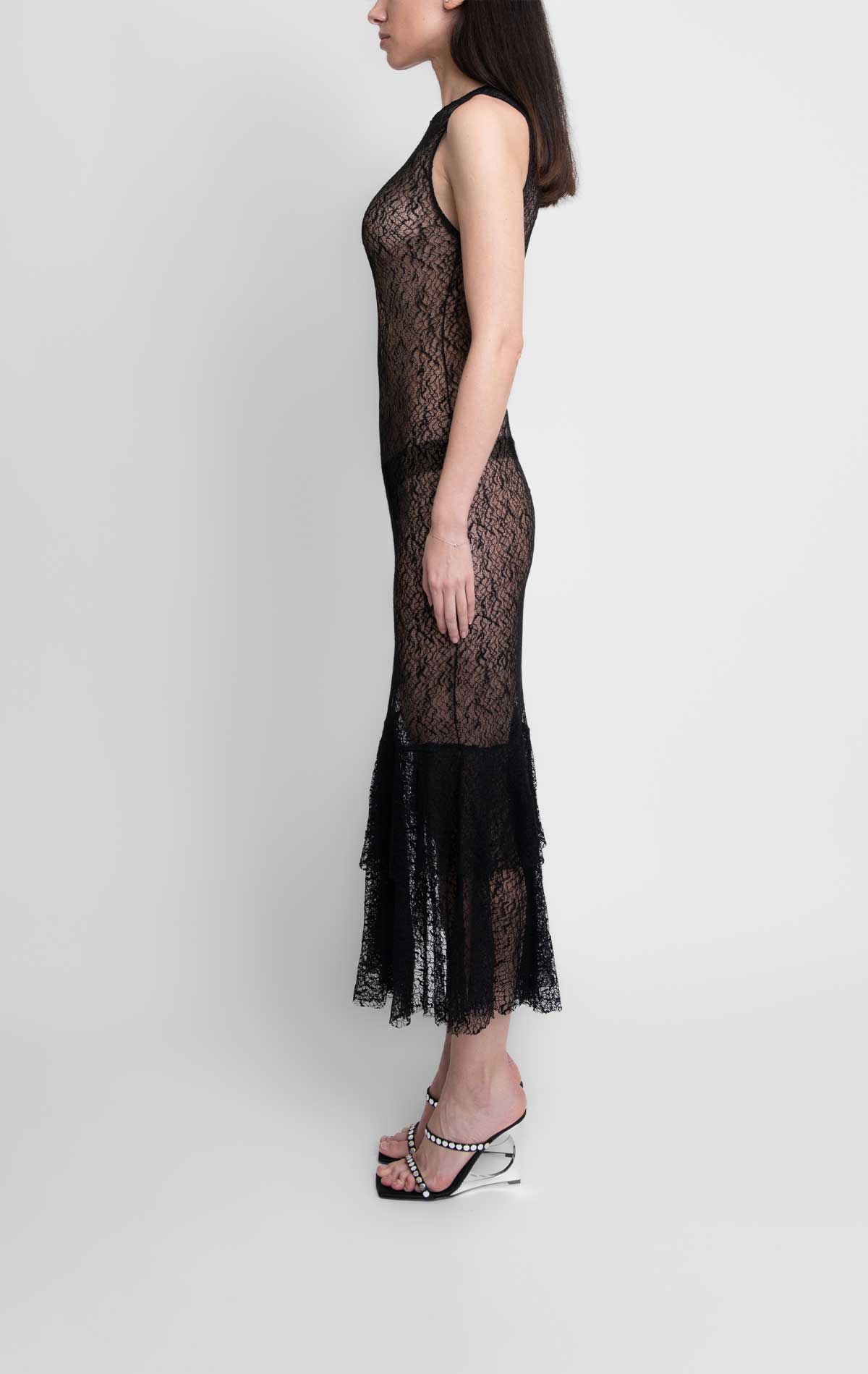 Tish Dress Black Lace - Silvia Astore