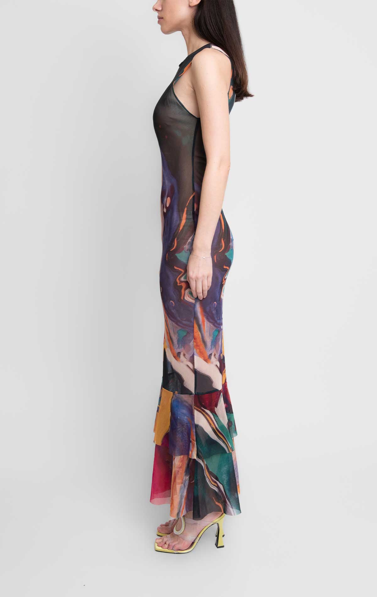 Tish Dress Print Mesh - Silvia Astore